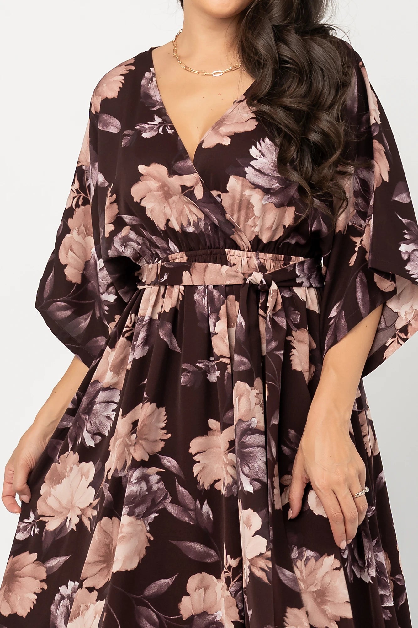 Hamilton Kimono Maxi Dress | Deep Plum Floral