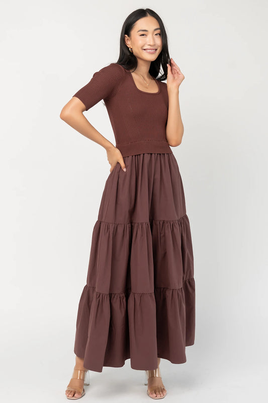 Astra Tiered Dress | Espresso