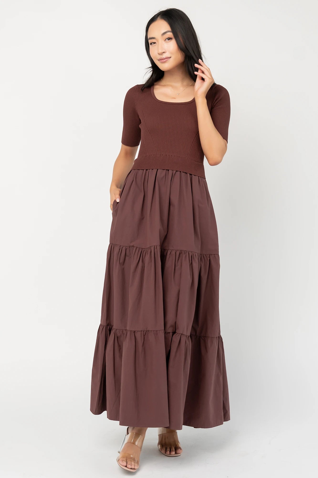 Astra Tiered Dress | Espresso
