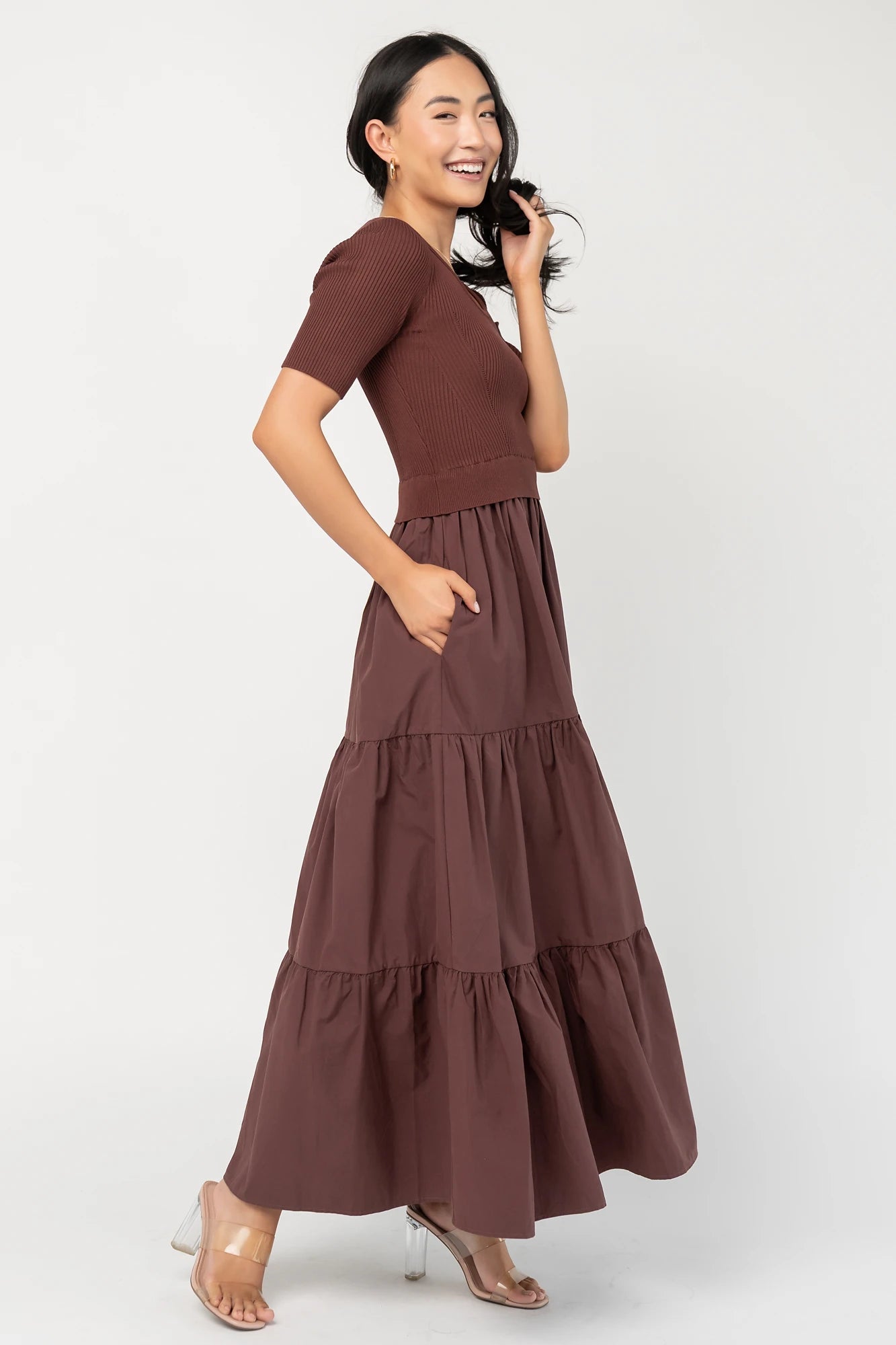 Astra Tiered Dress | Espresso