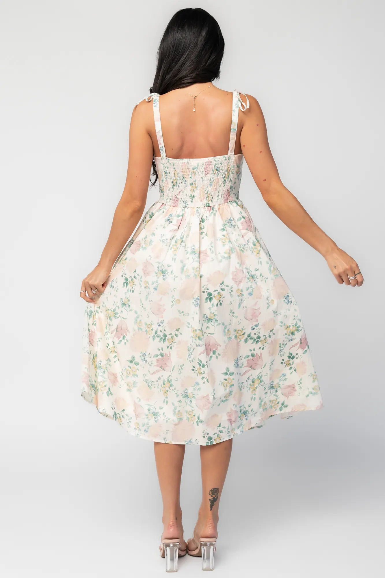 Hattie Midi Dress | Cream Multi Floral