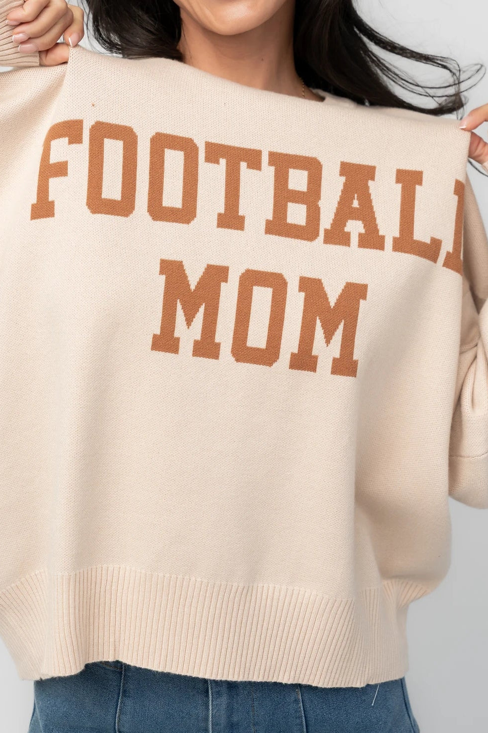 Football Mom Sweater | Natural