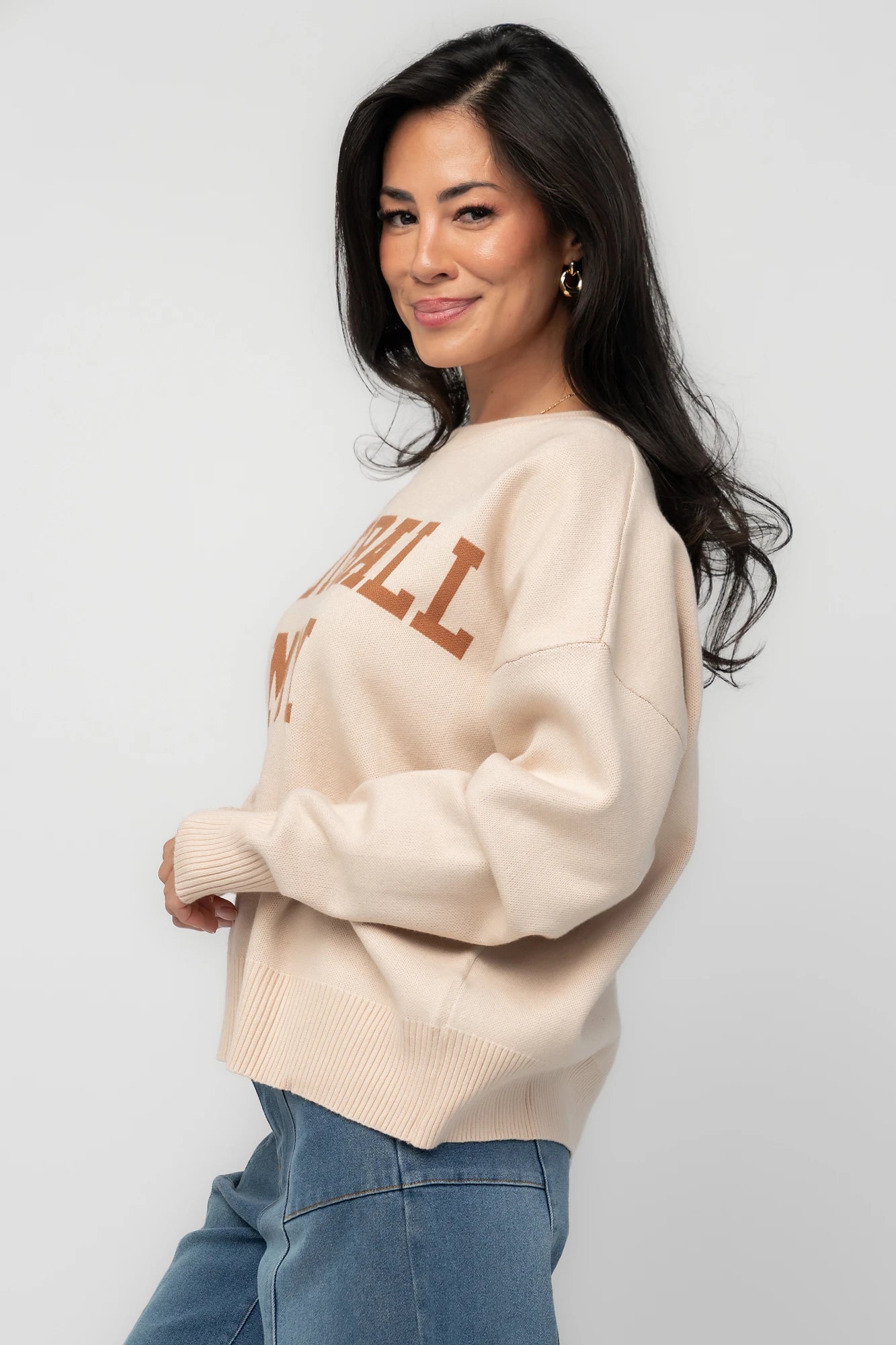 Football Mom Sweater | Natural