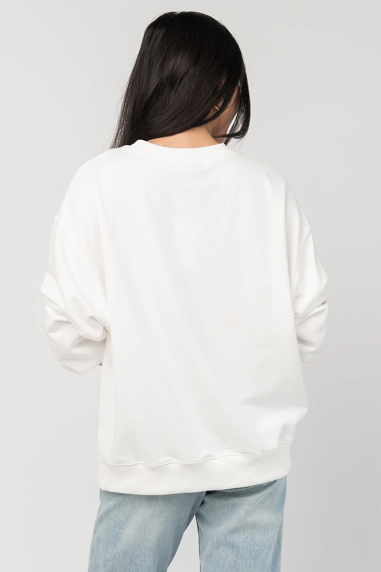 Stephen Gingham Crewneck | Ivory