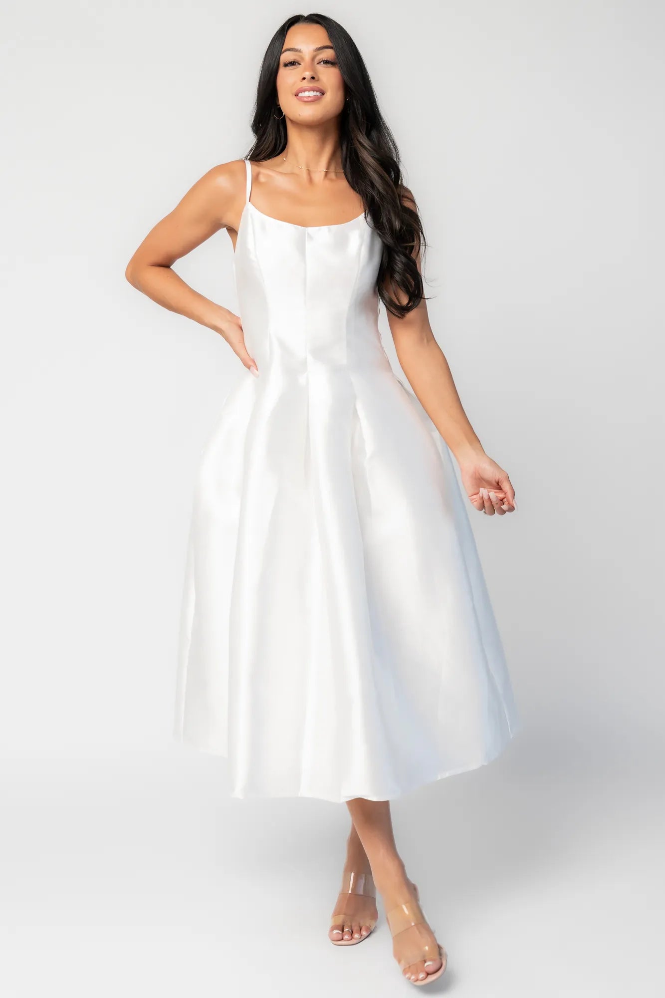 Baltic Born Womens Jacqueline Midi Dress | Off White
