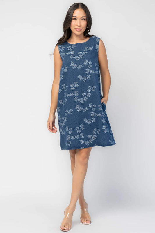 Monterosso Short Dress | Medium Wash Floral