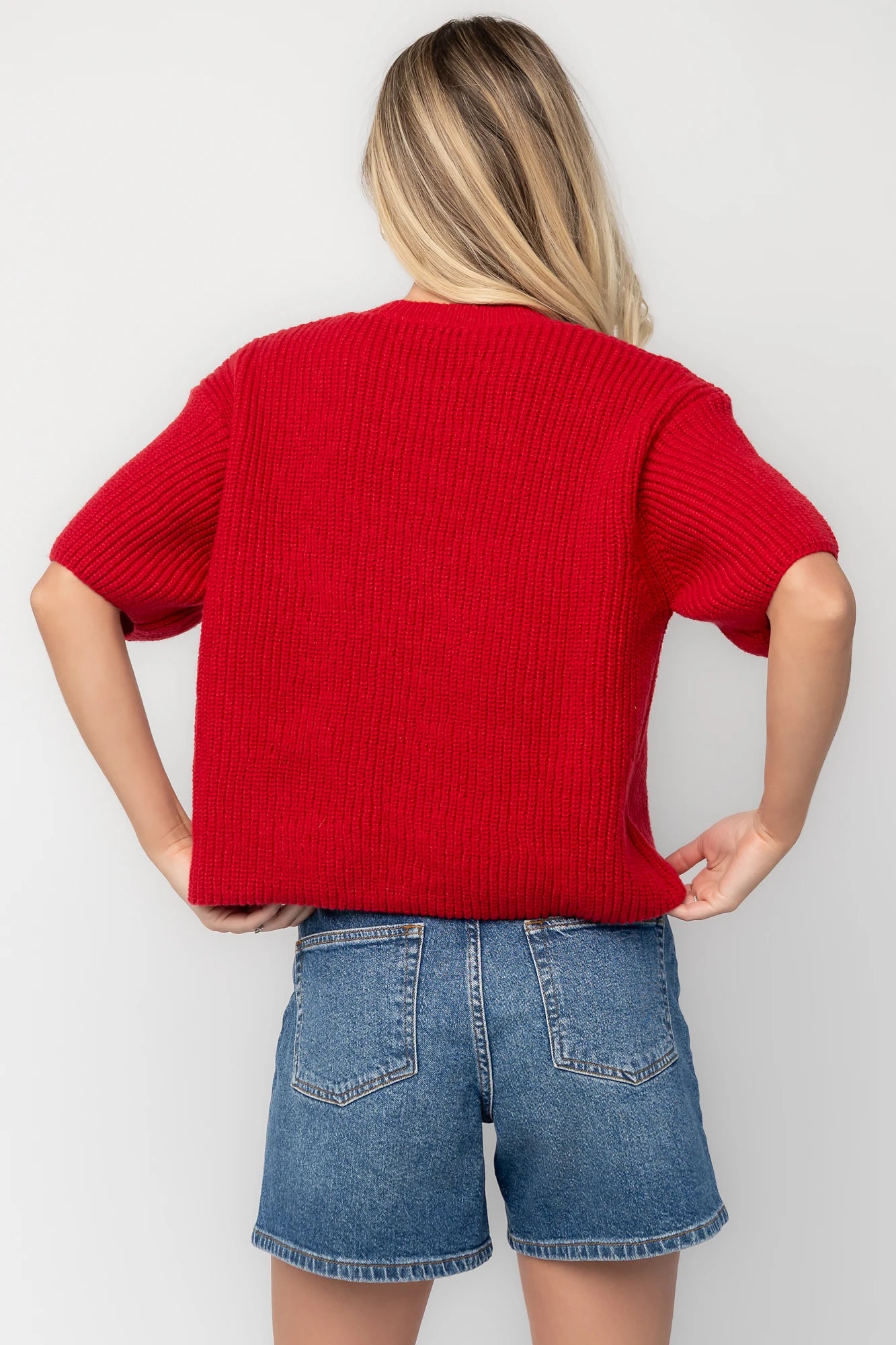Victory Sweater Top | Red