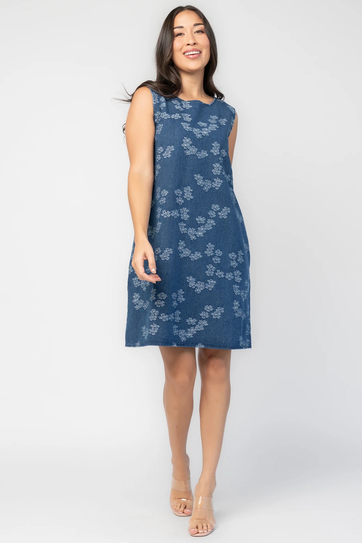 Monterosso Short Dress | Medium Wash Floral