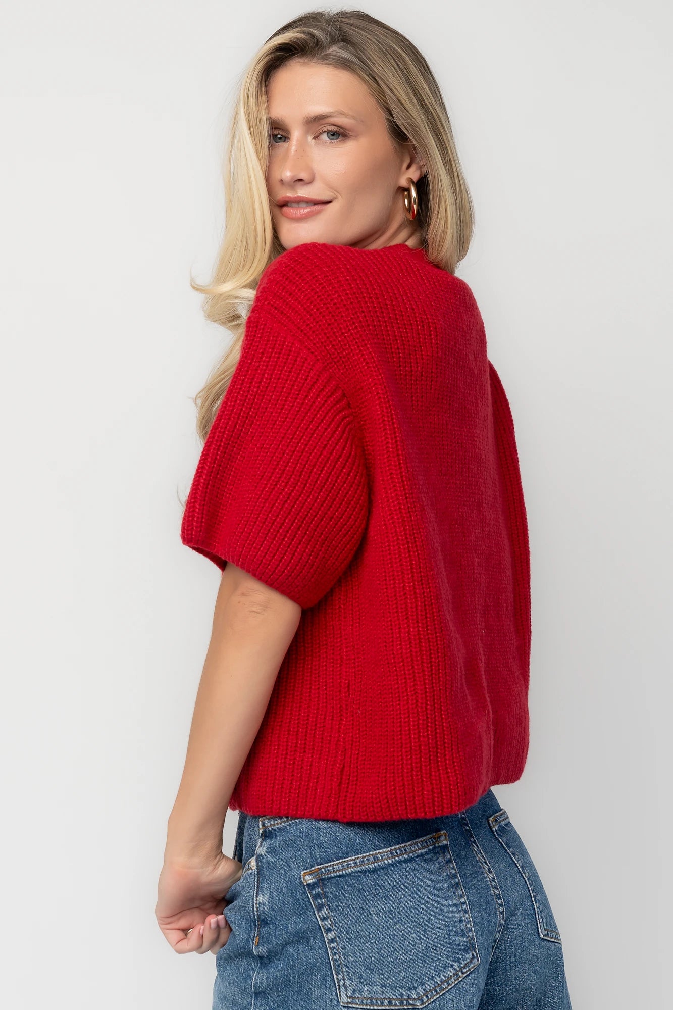 Victory Sweater Top | Red