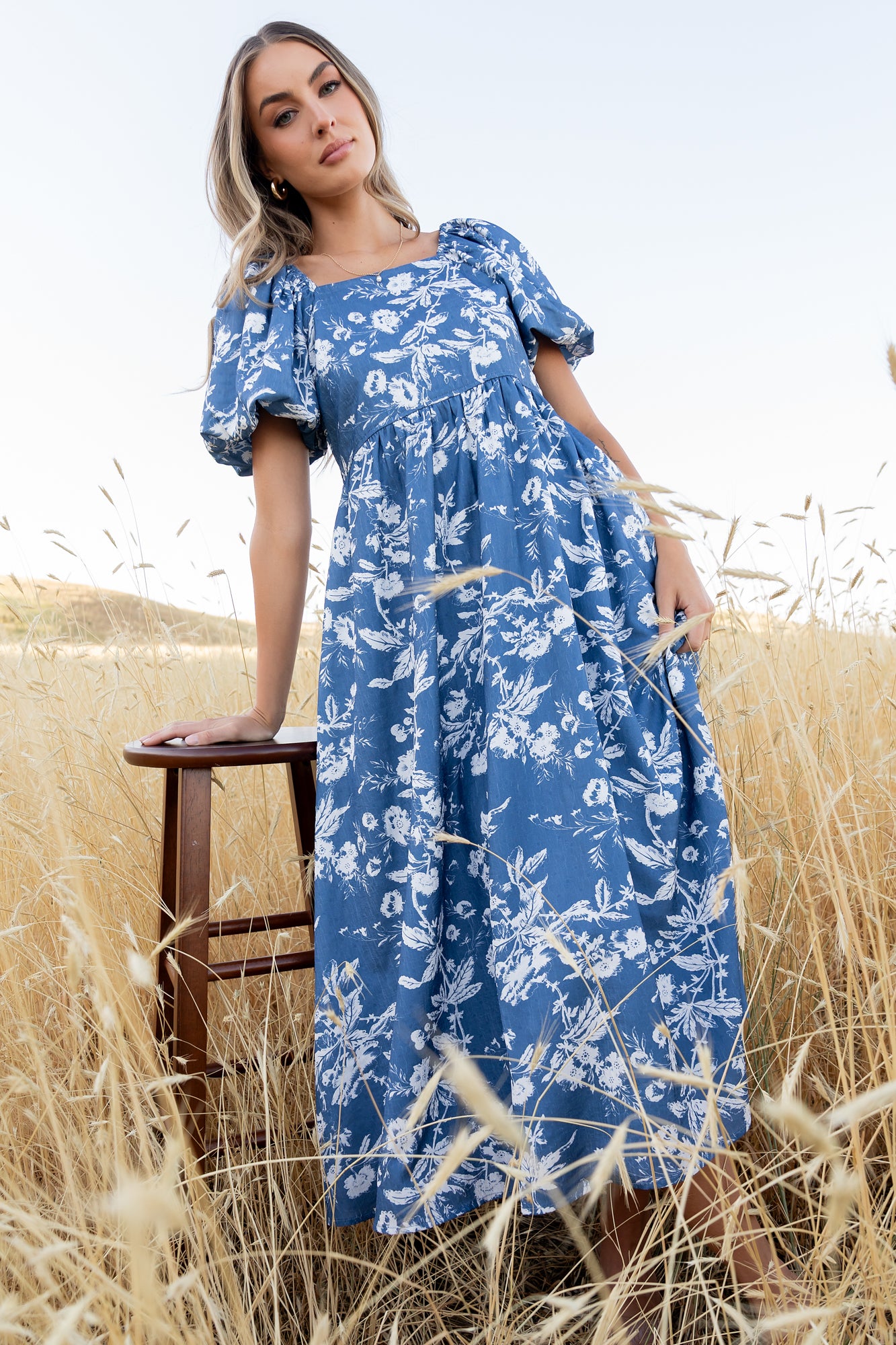 Graceland Maxi Dress | Slate + White Floral