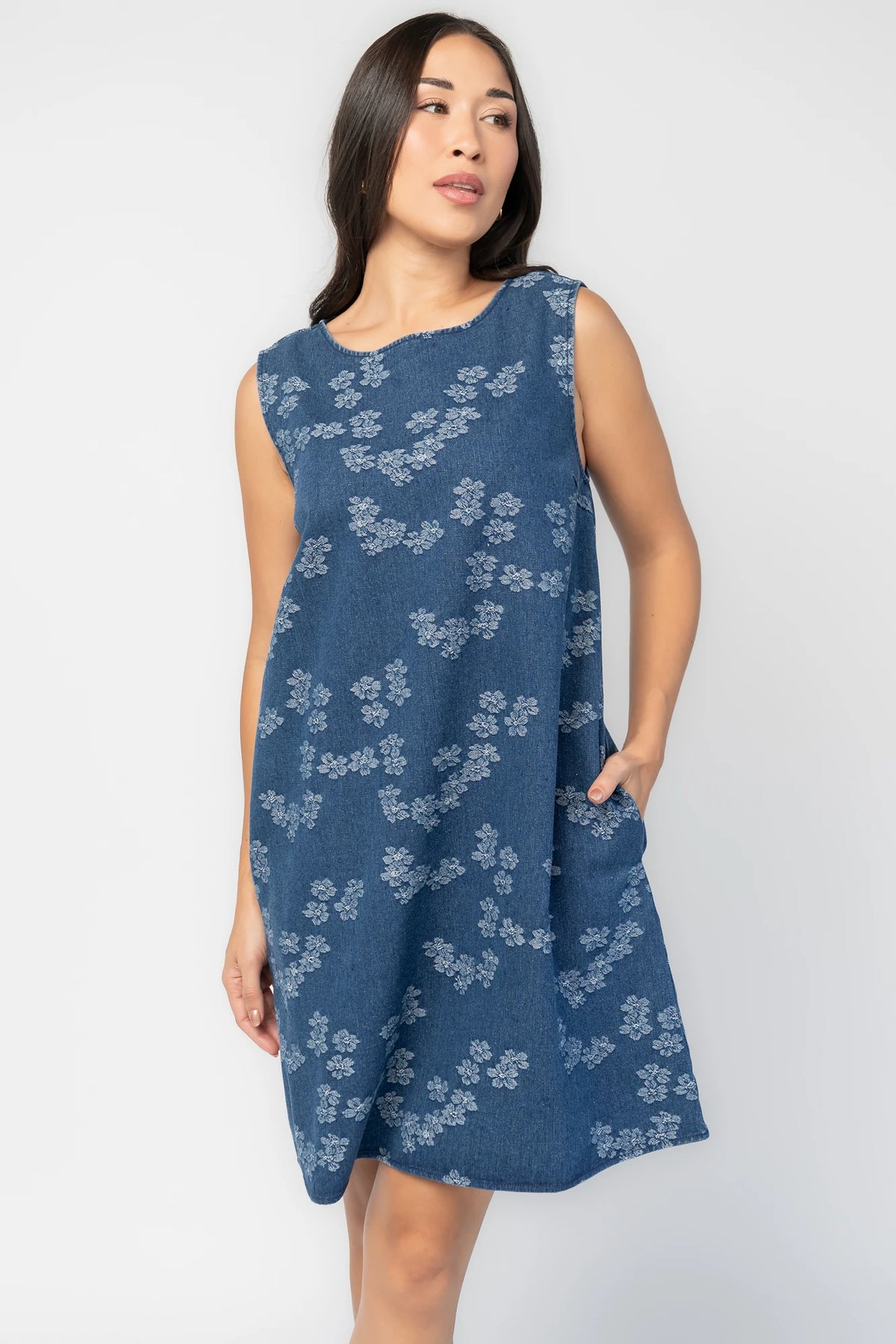Monterosso Short Dress | Medium Wash Floral