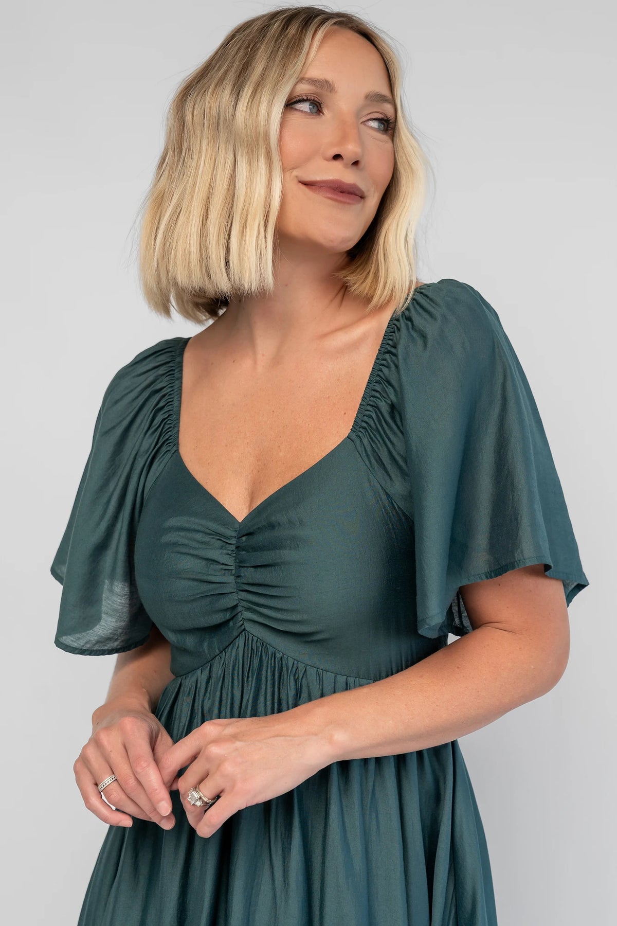 Anisa Midi Dress | Emerald