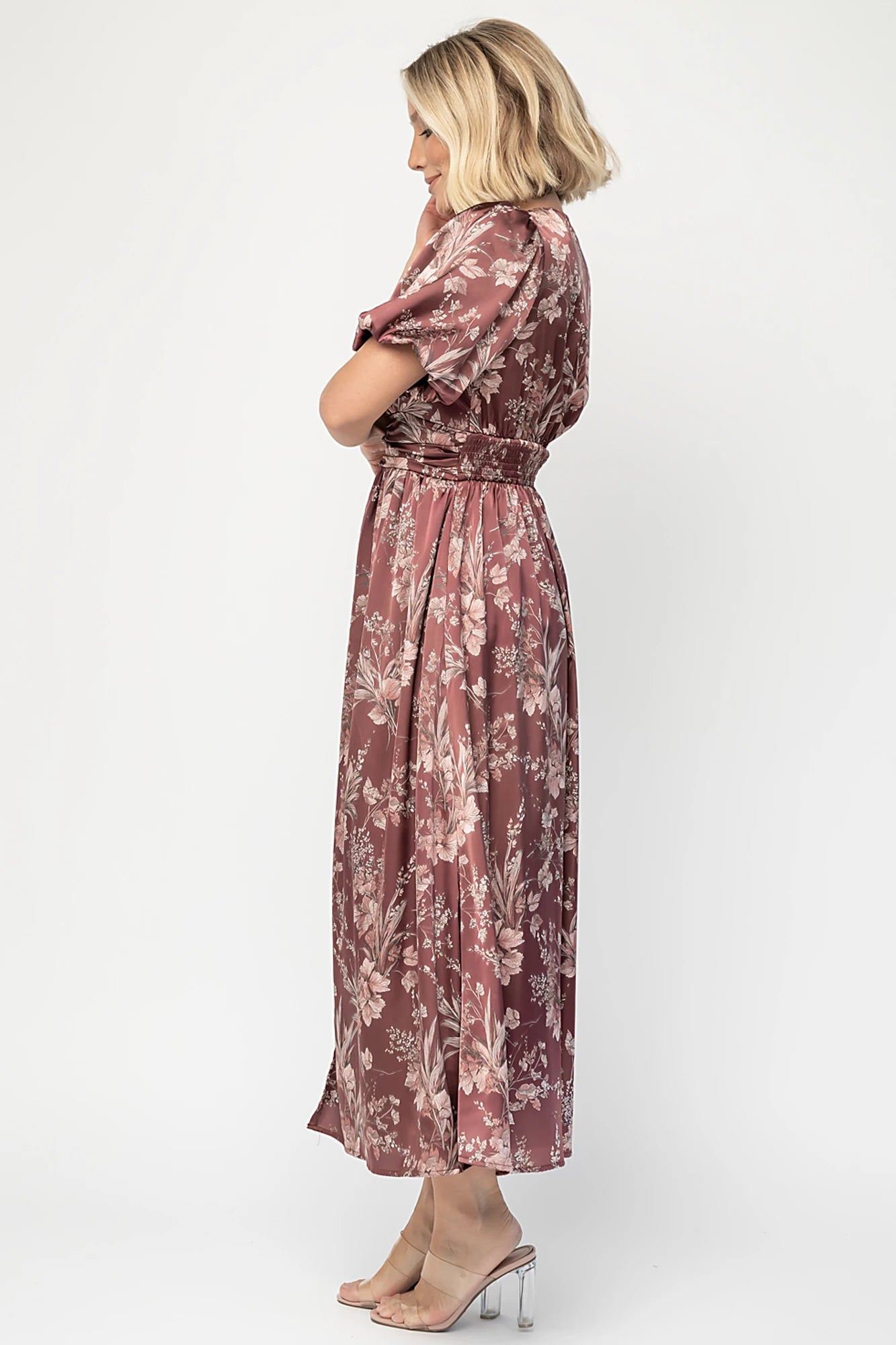 Lilibet Satin Dress | Clove Floral