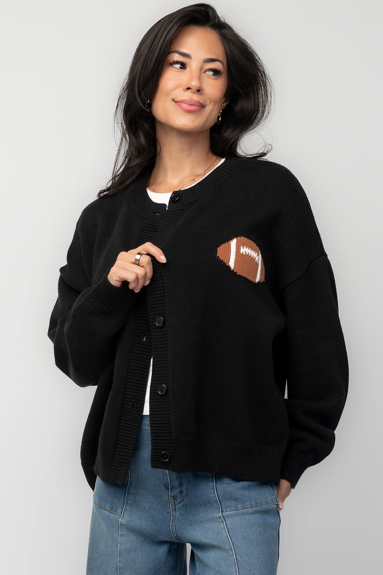 Game Day Cardigan | Black