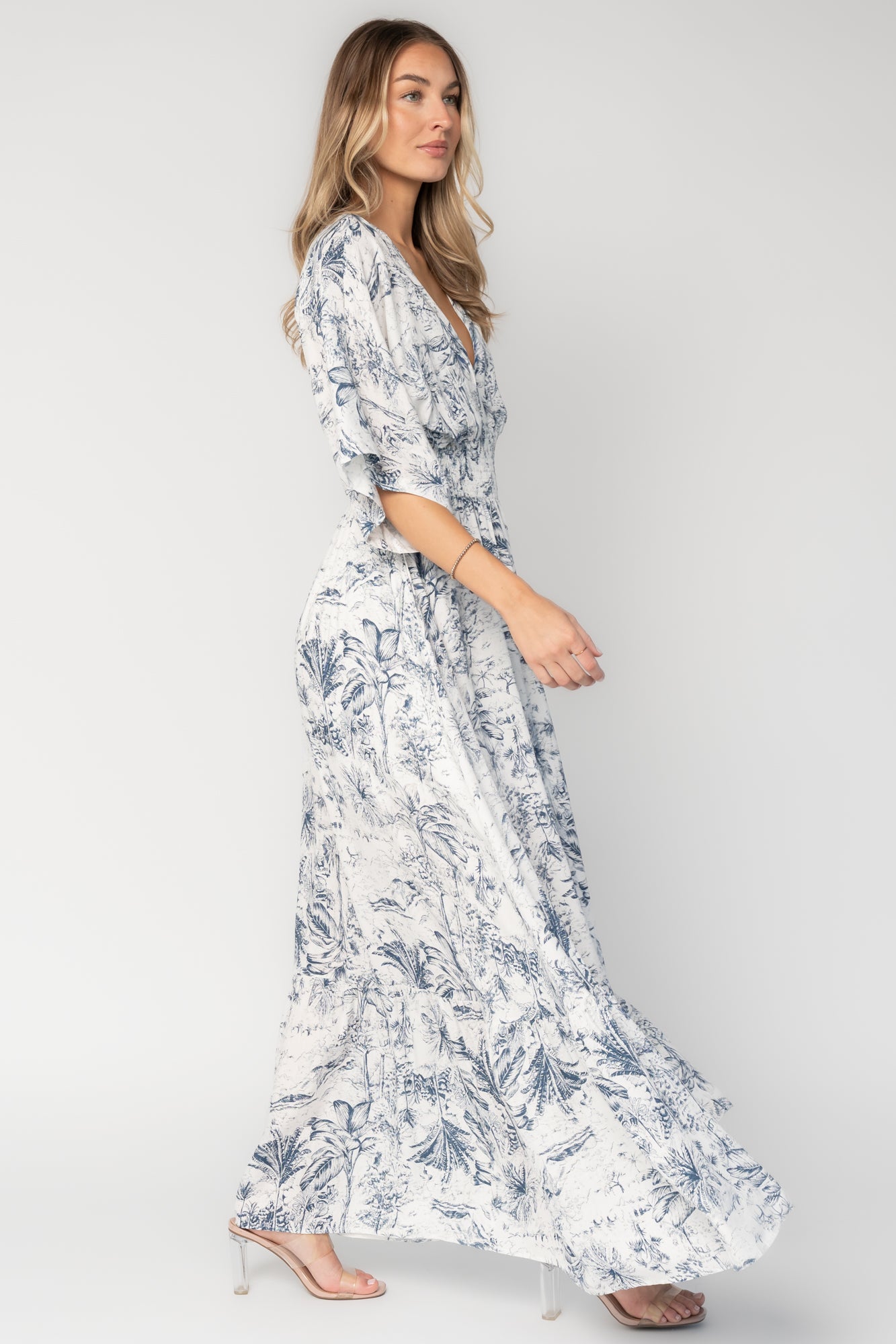Christiana Maxi Dress | Off White + Slate