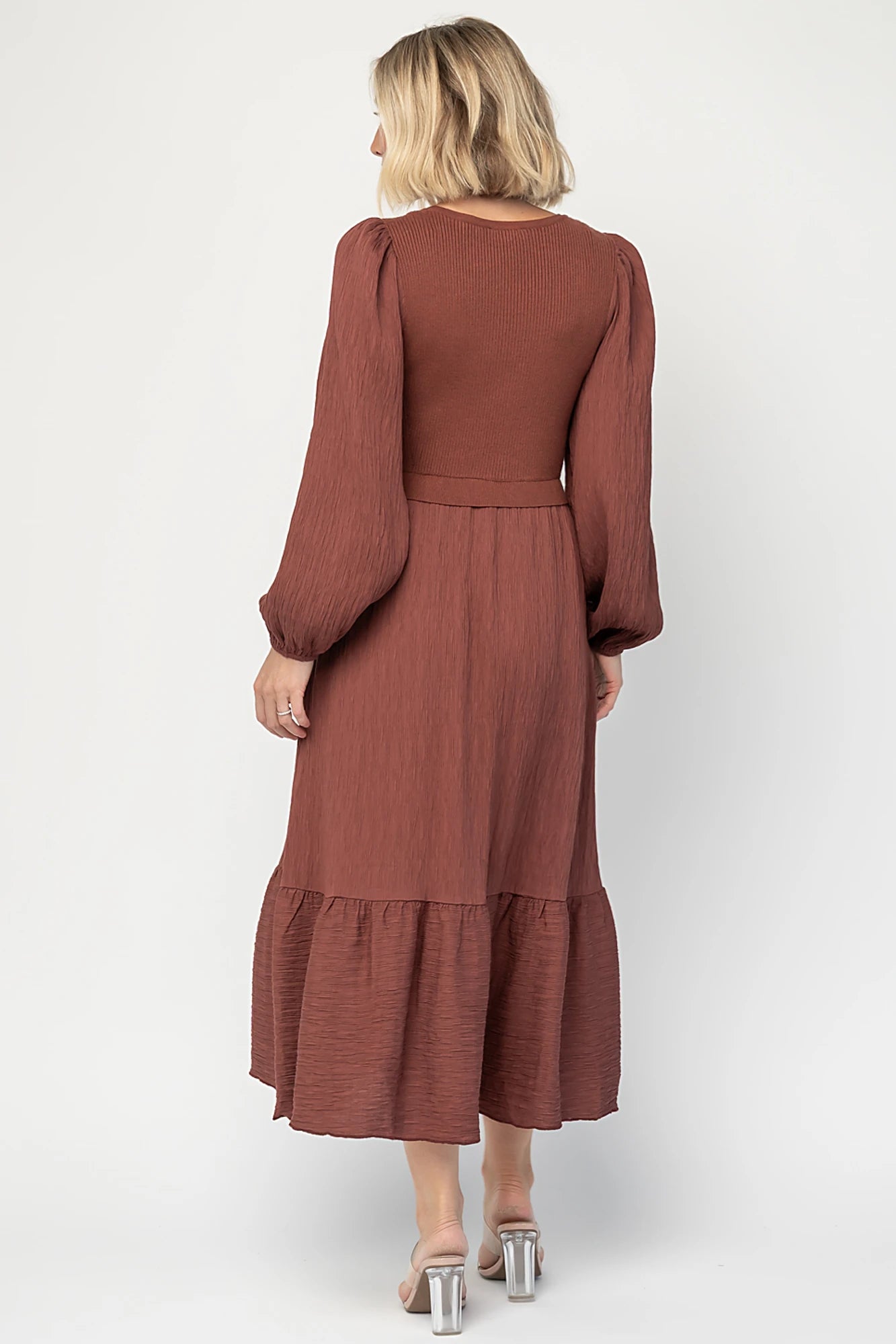 Alva Sweater Dress | Dusty Mahogany
