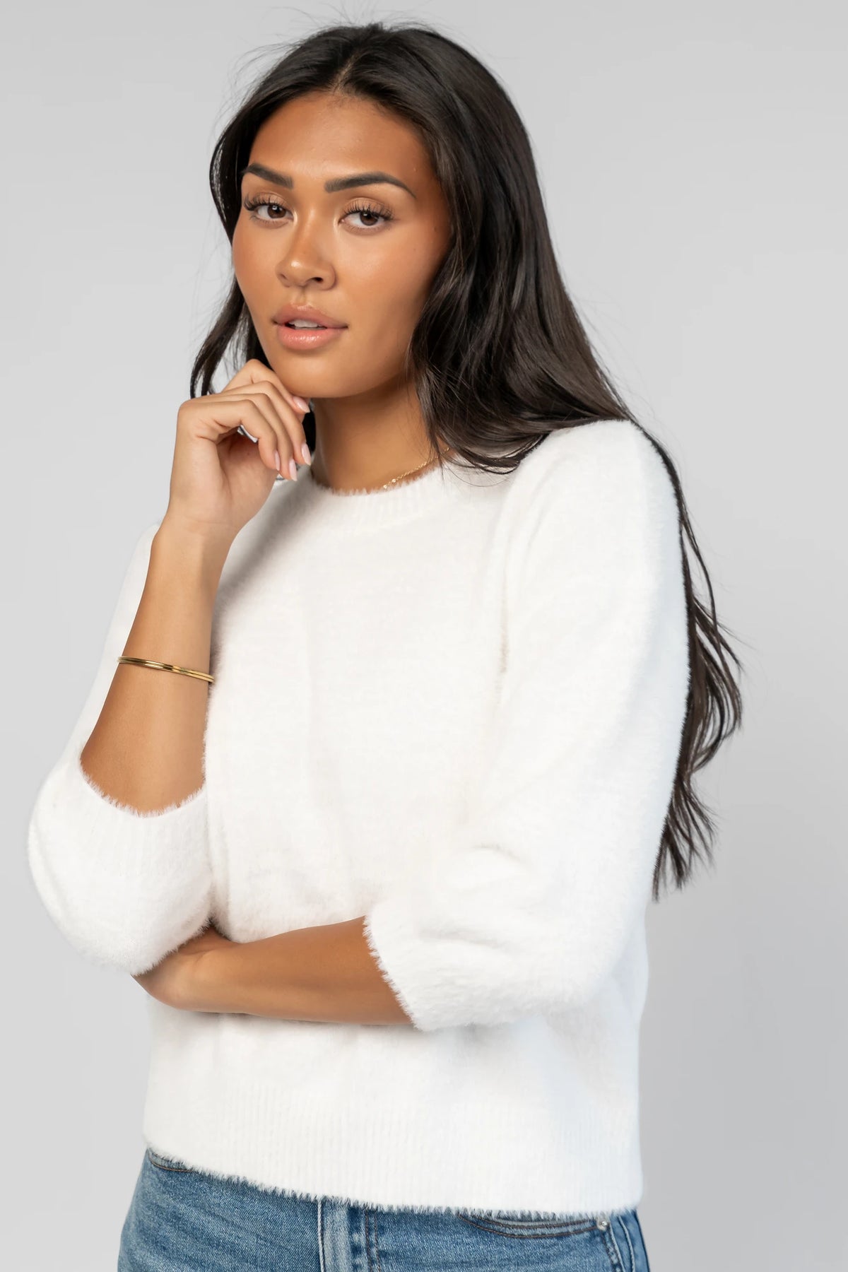 Calista Sweater Top | Off White