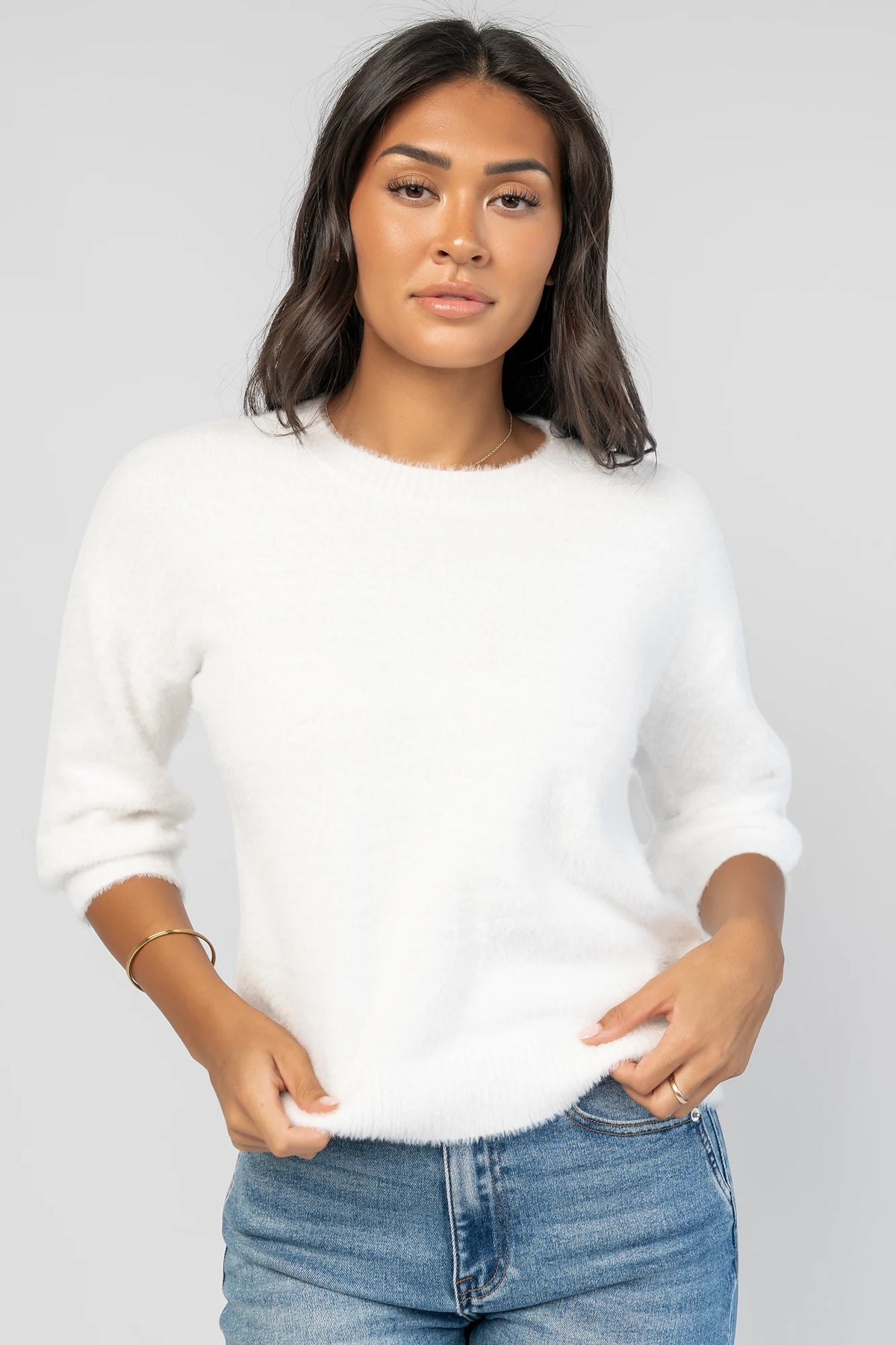 Calista Sweater Top | Off White