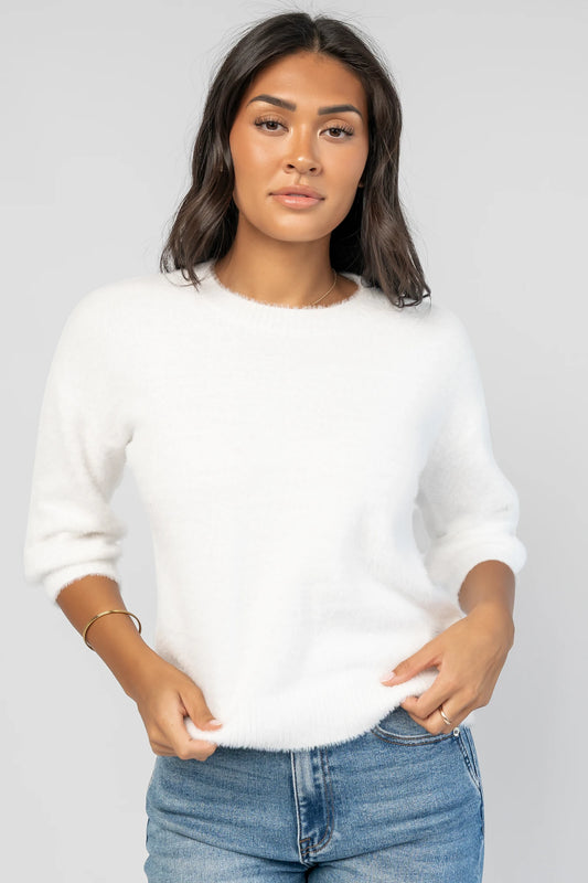 Calista Sweater Top | Off White