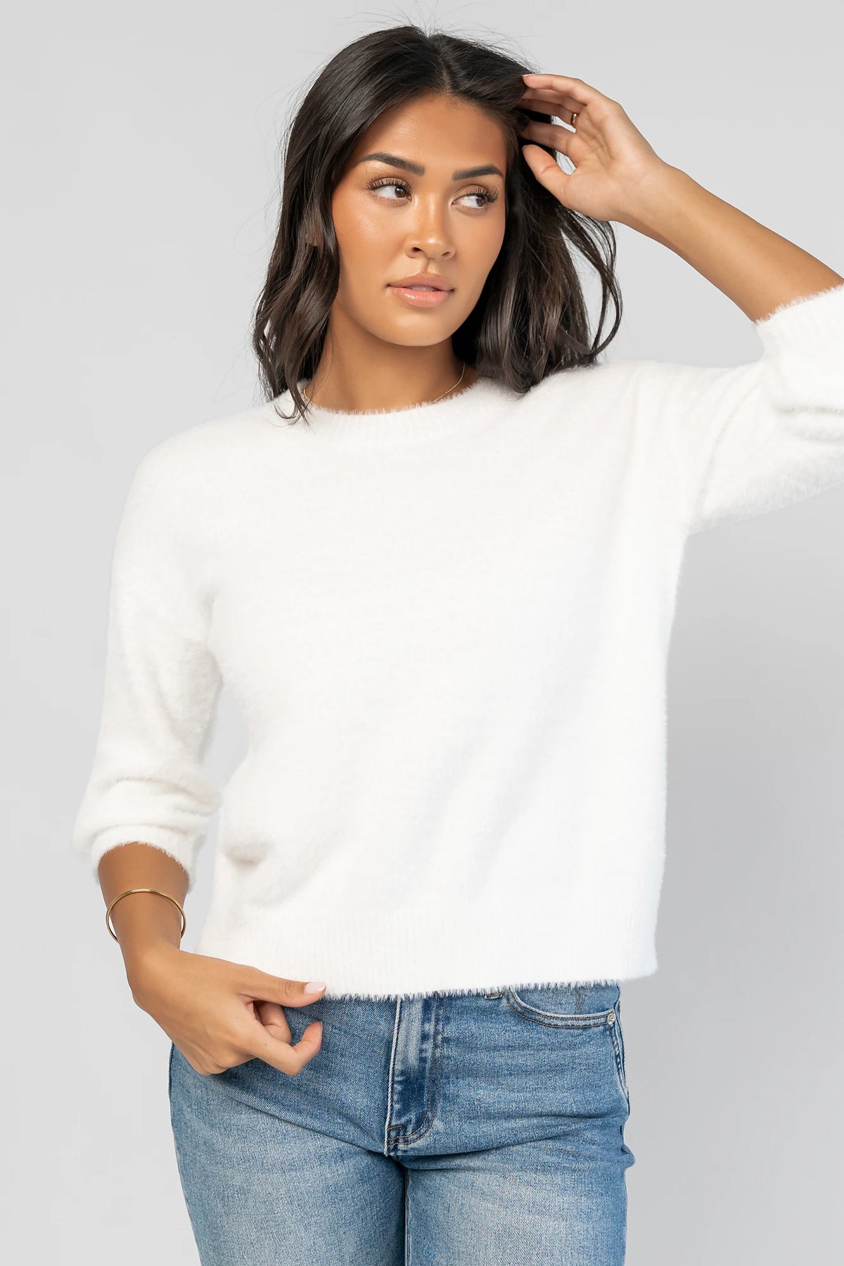 Calista Sweater Top | Off White