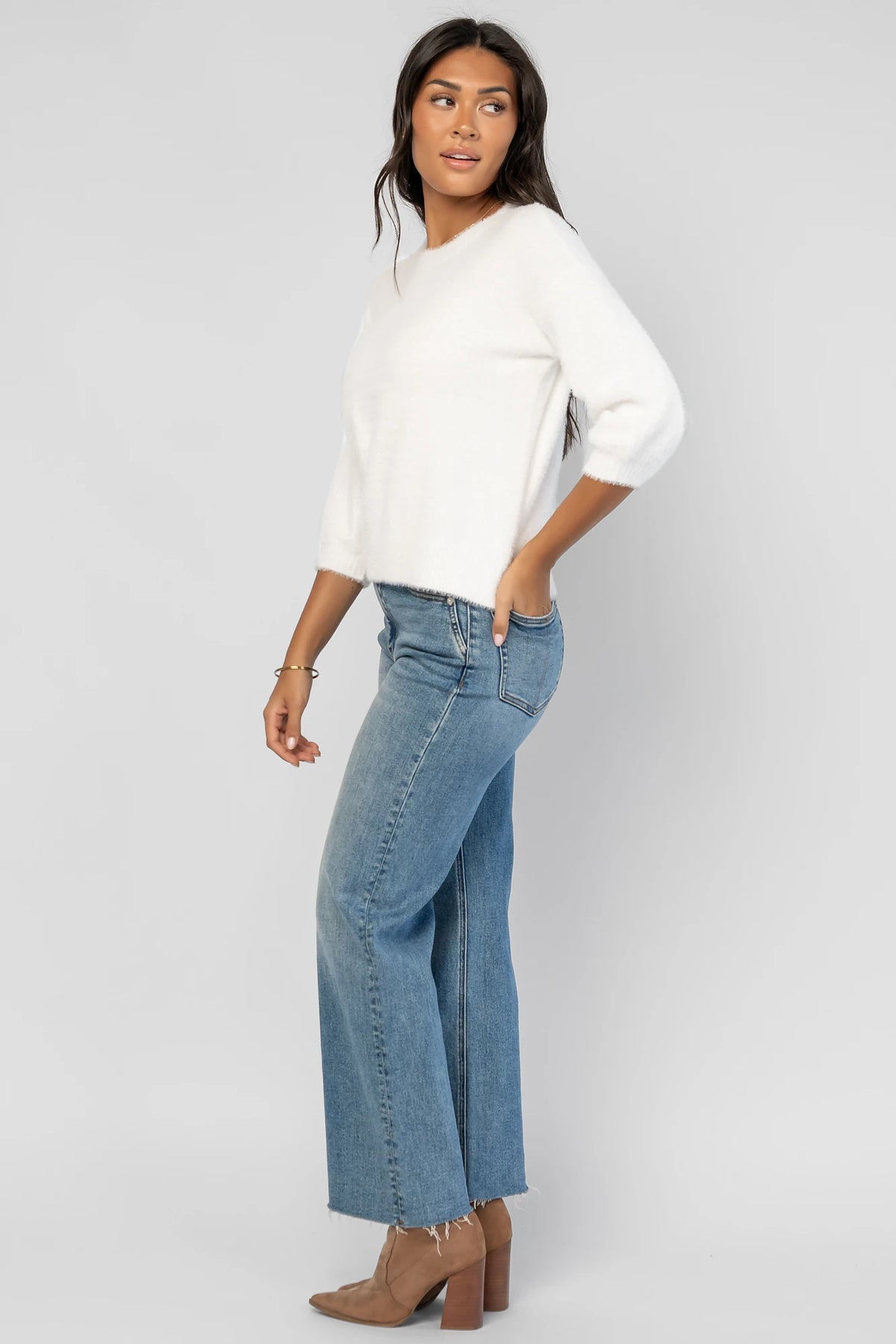 Calista Sweater Top | Off White