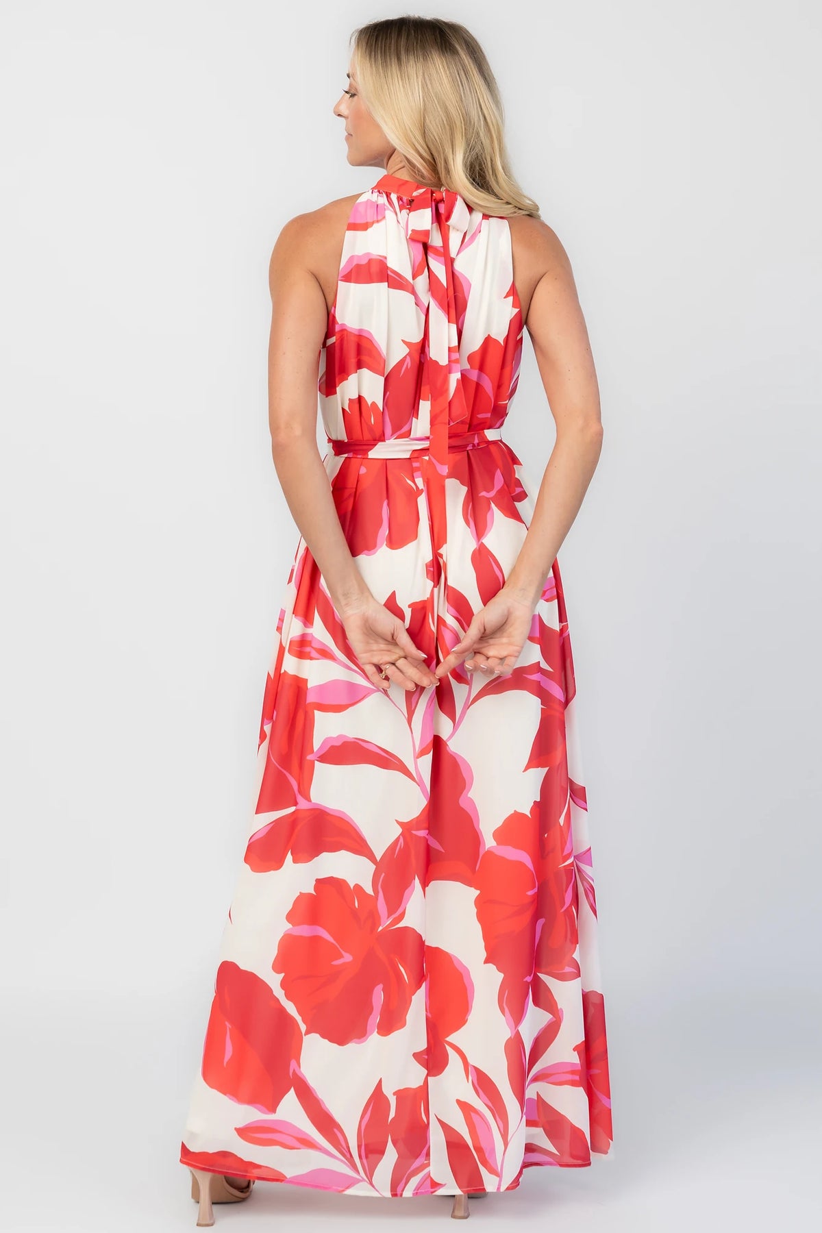 Derya Halter Maxi Dress | Multi Print