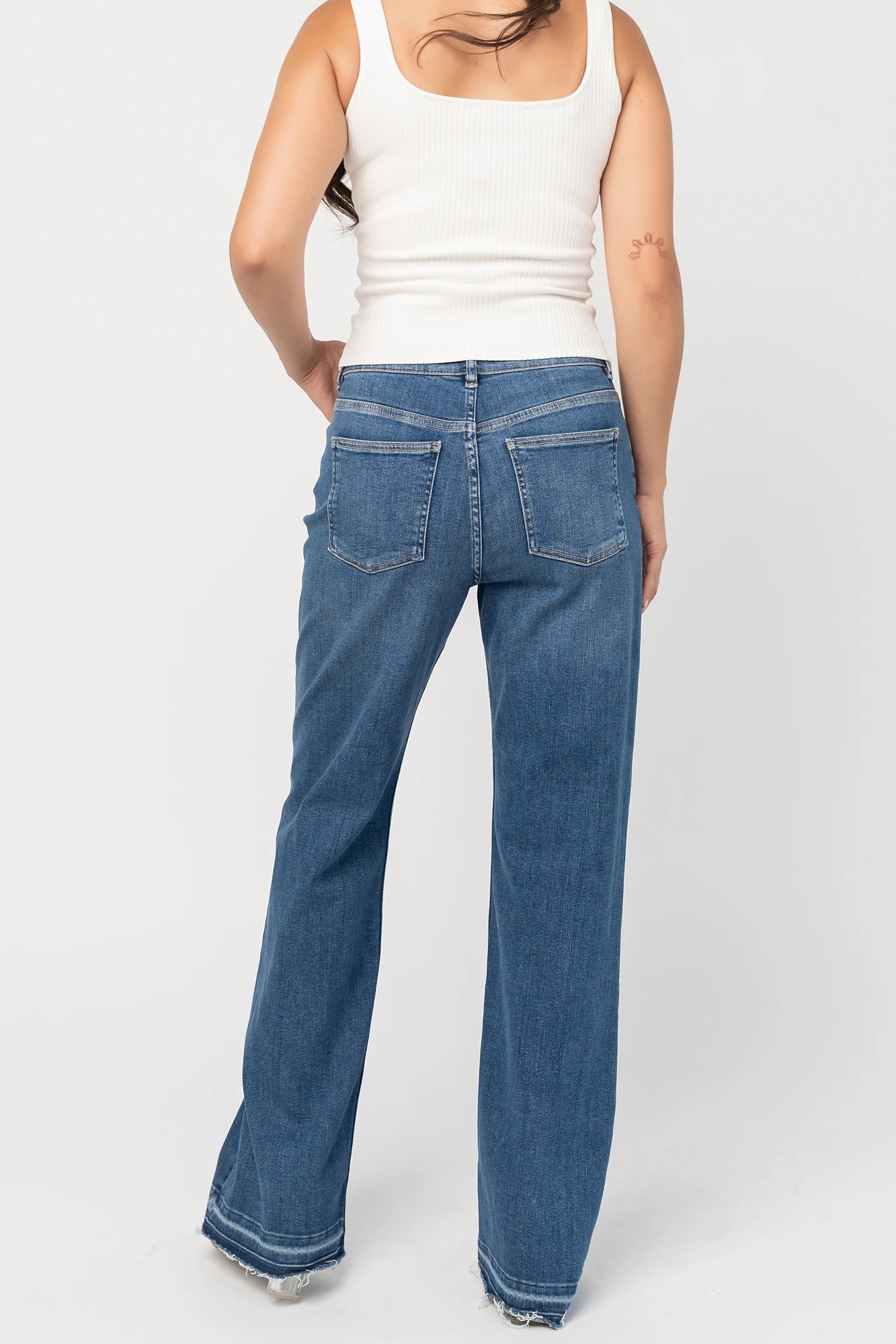 Bria High Rise Wide Leg Jeans | Medium Wash