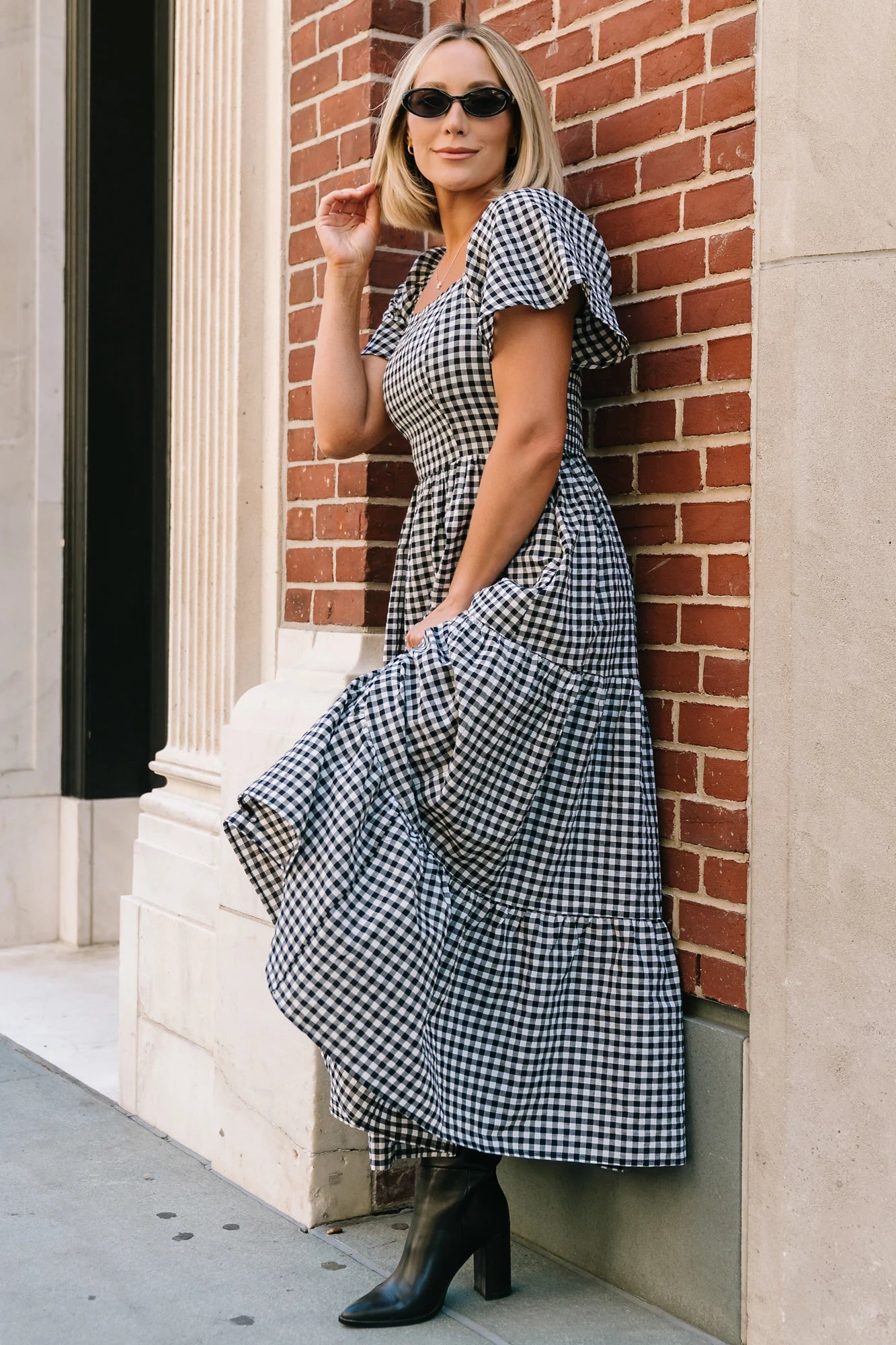 Paley Maxi Dress | Black + White Gingham