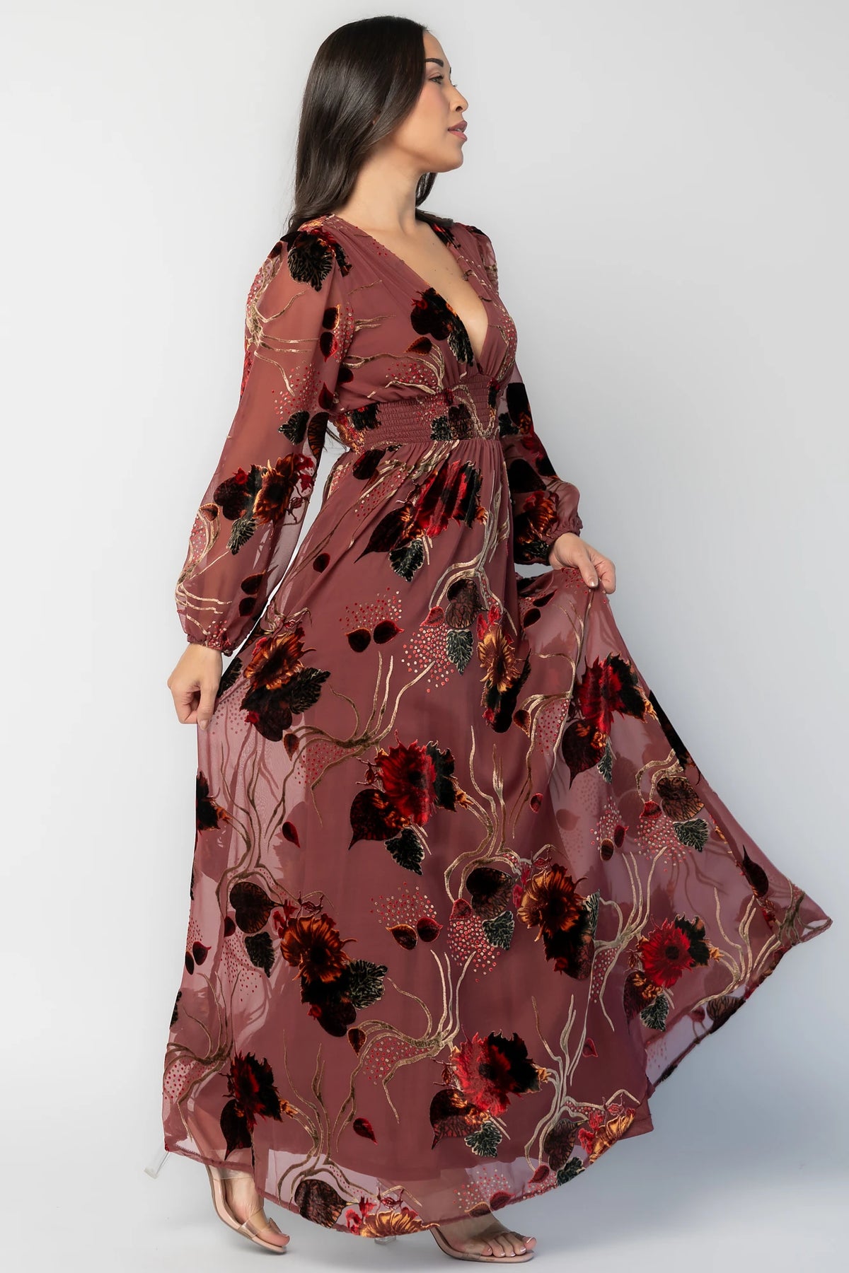 Mikla Maxi Dress | Berry Multi