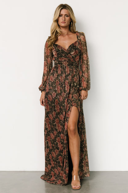 Kirsi Maxi Dress | Black Floral