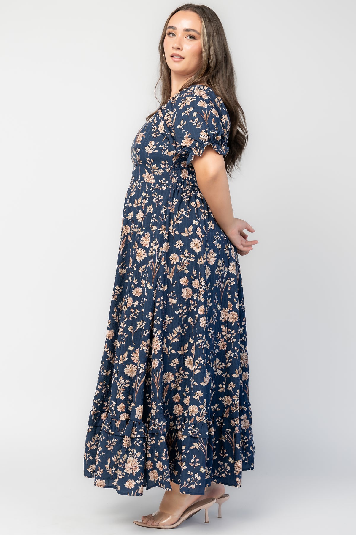 Addison Maxi Dress | Dark Blue Floral