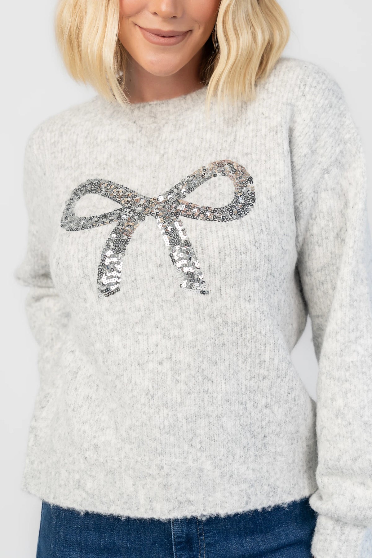 Bow Sweater | Gray