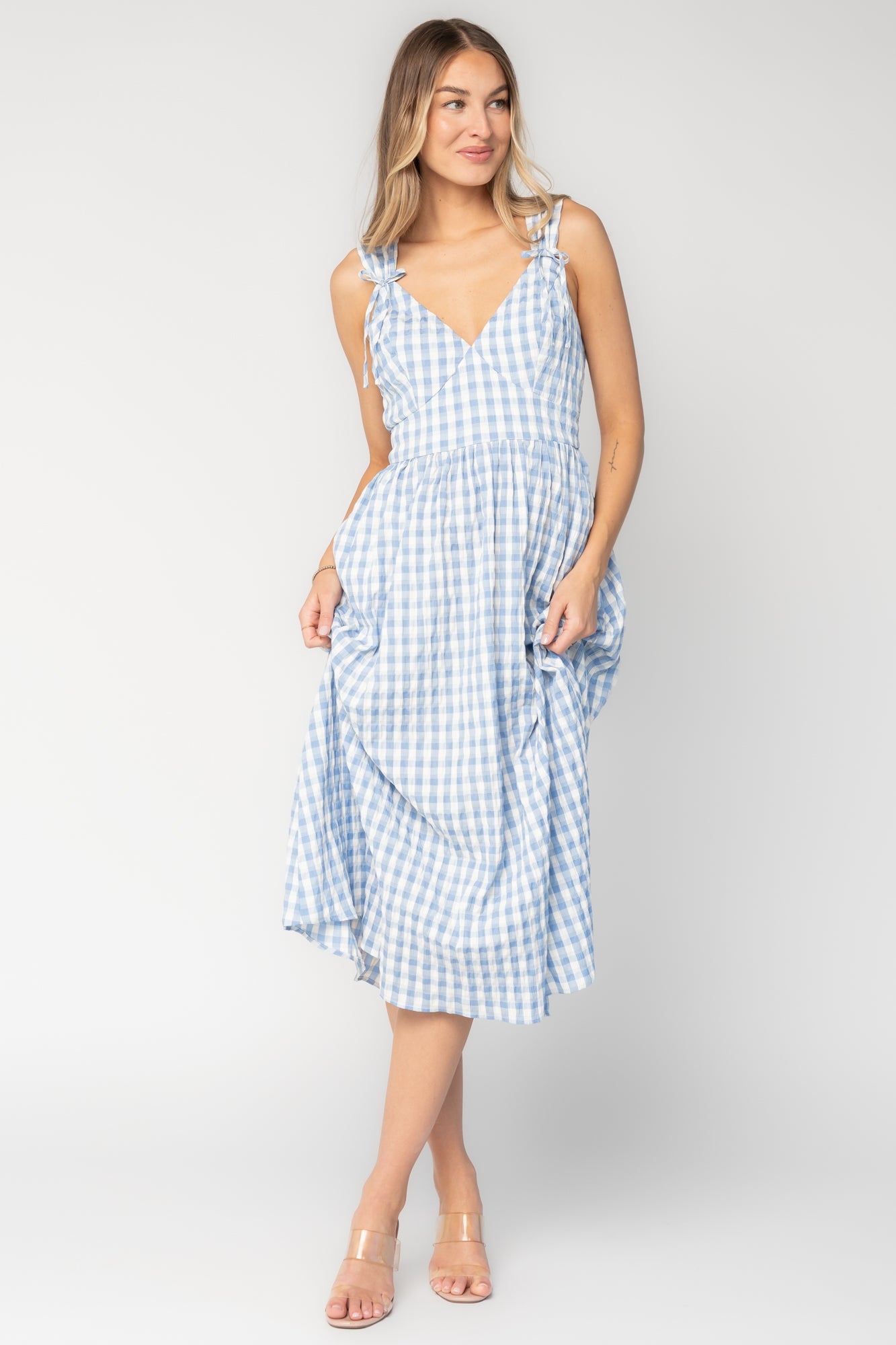 Arwen Gingham Midi Dress