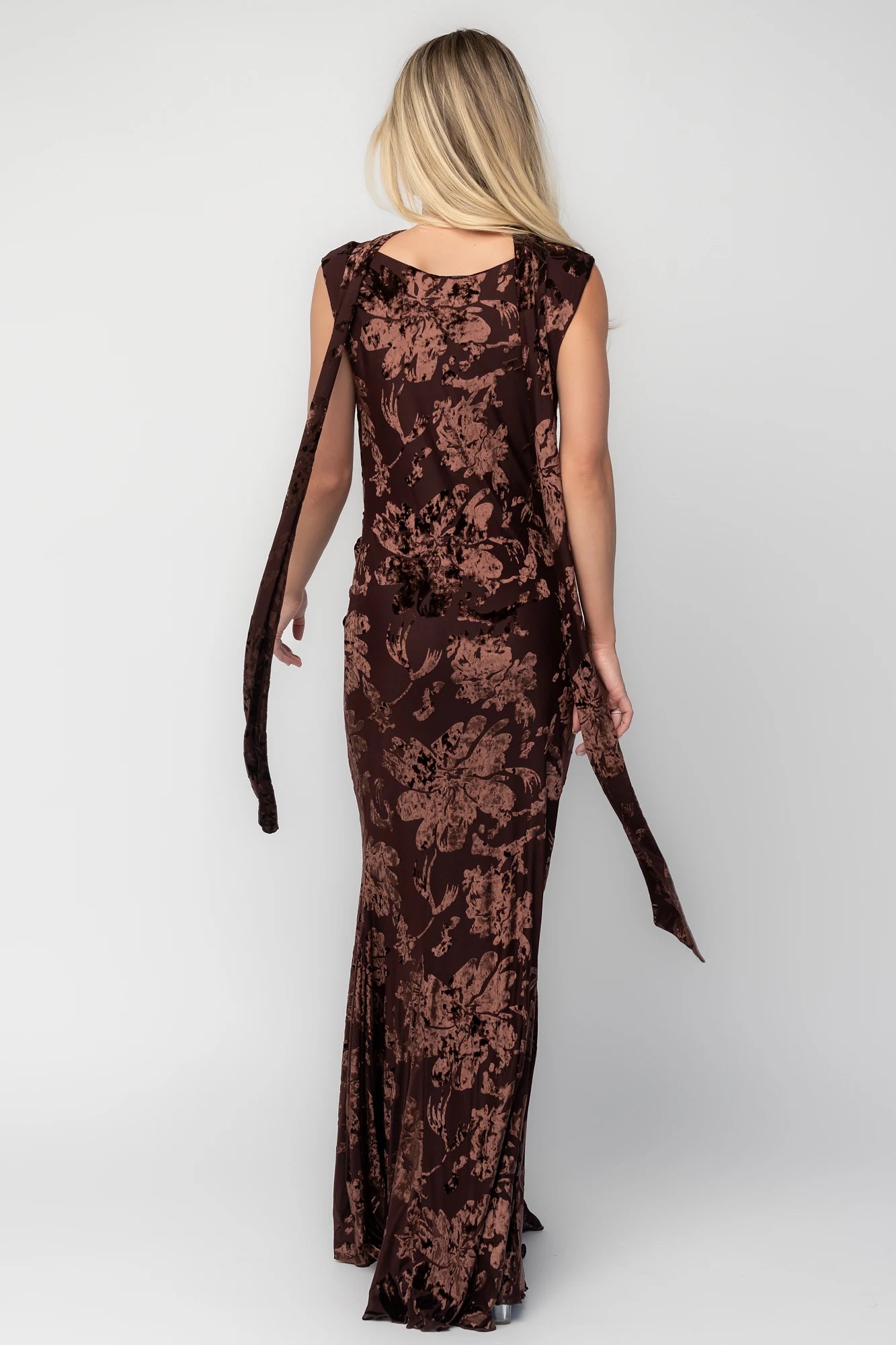 Juilliard Velvet Maxi Dress | Brown