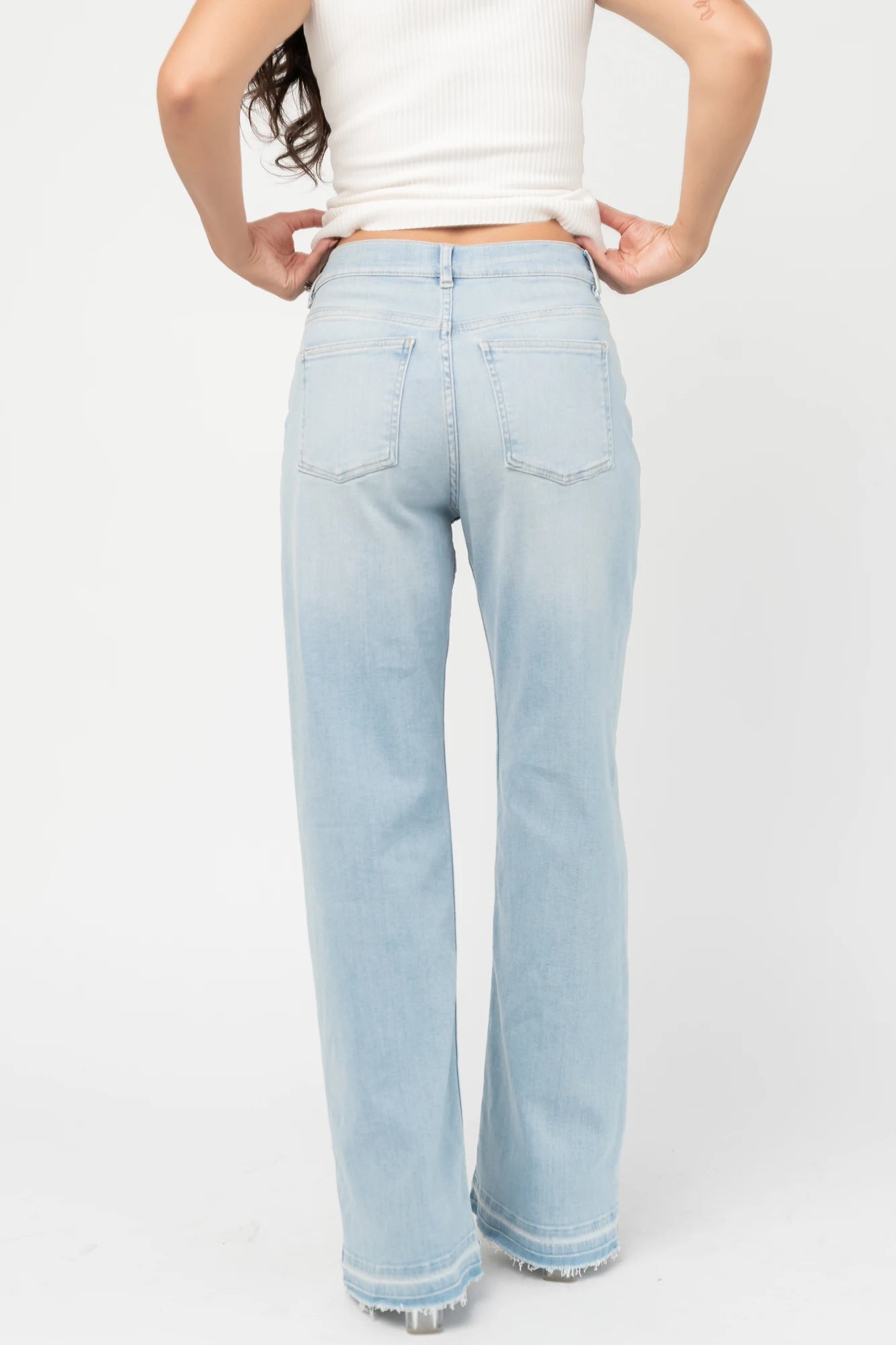 Bria High Rise Wide Leg Jeans | Light Wash
