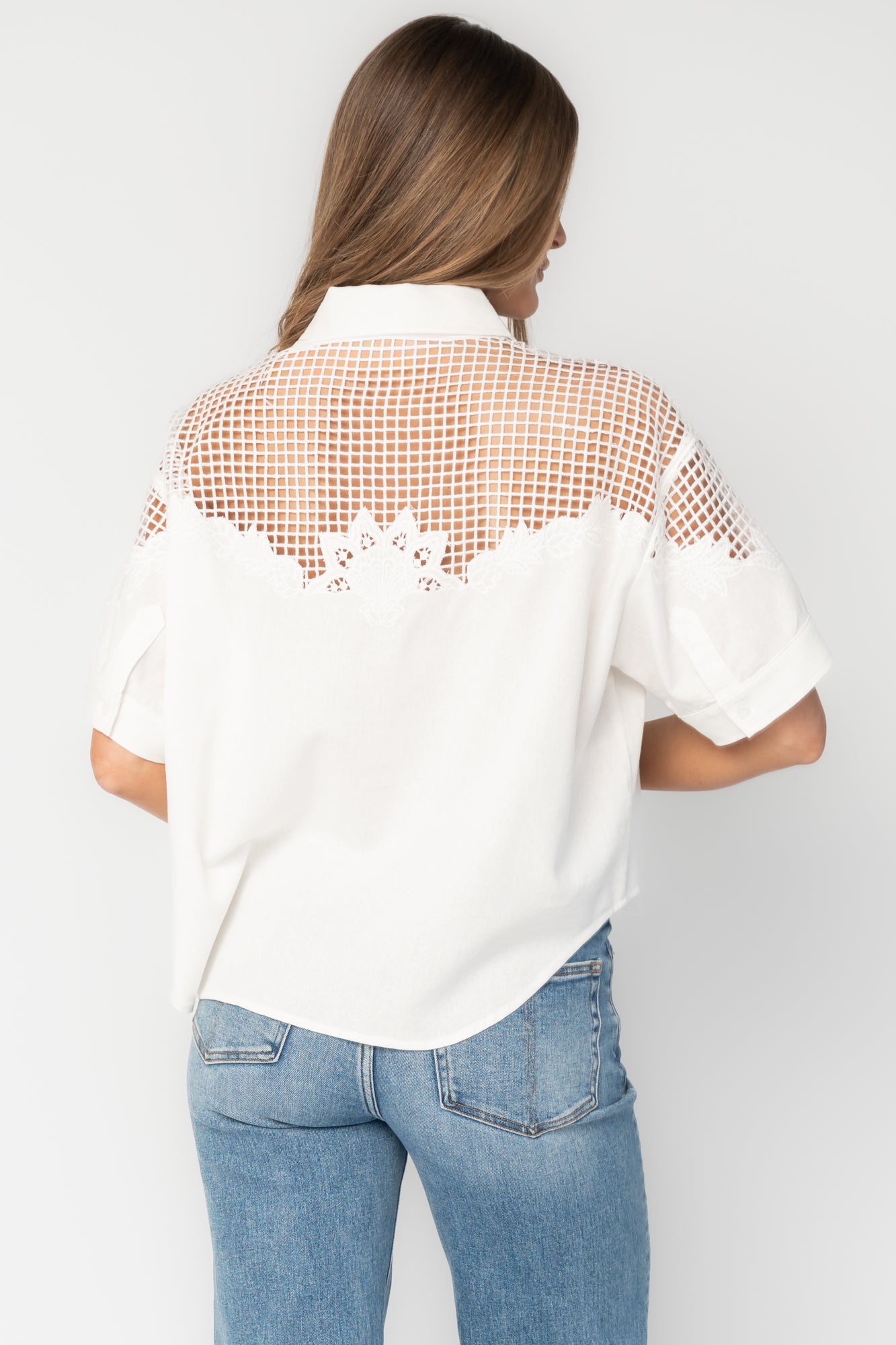 Jordin Embroidered Top | Off White