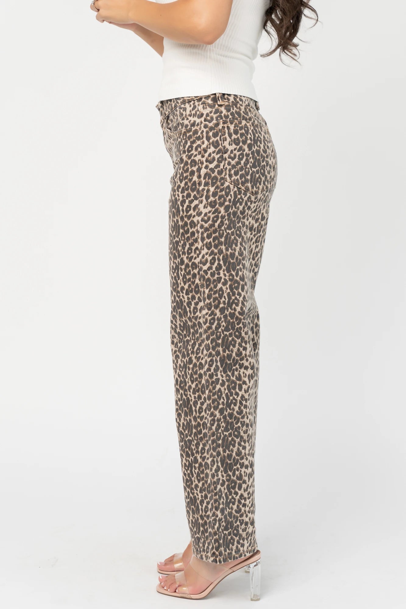 Roxie Straight Leg Jean | Vintage Leopard