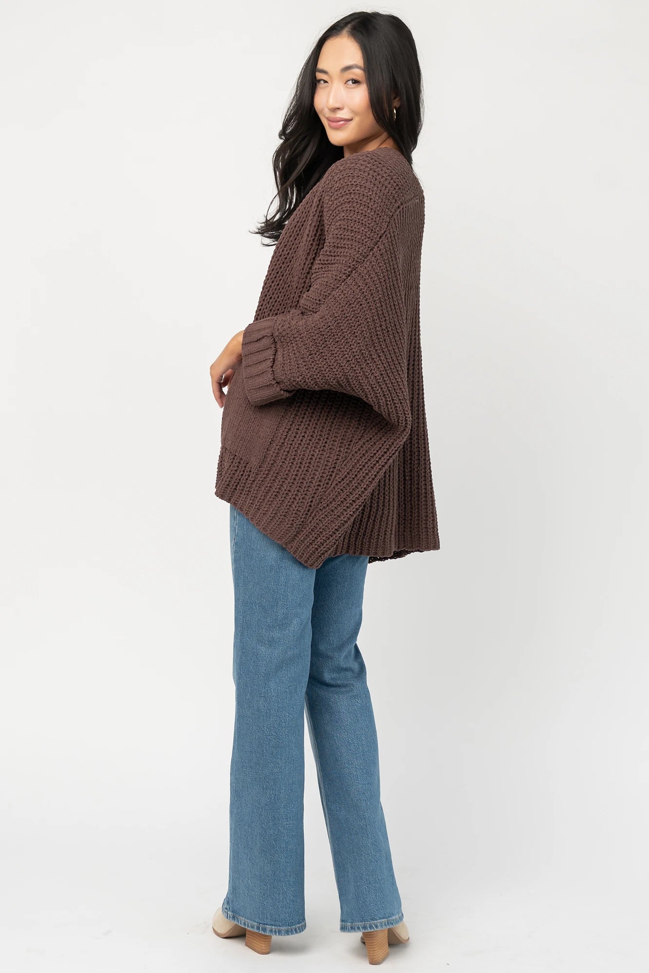 Cybele Oversized Cardigan | Dark Brown