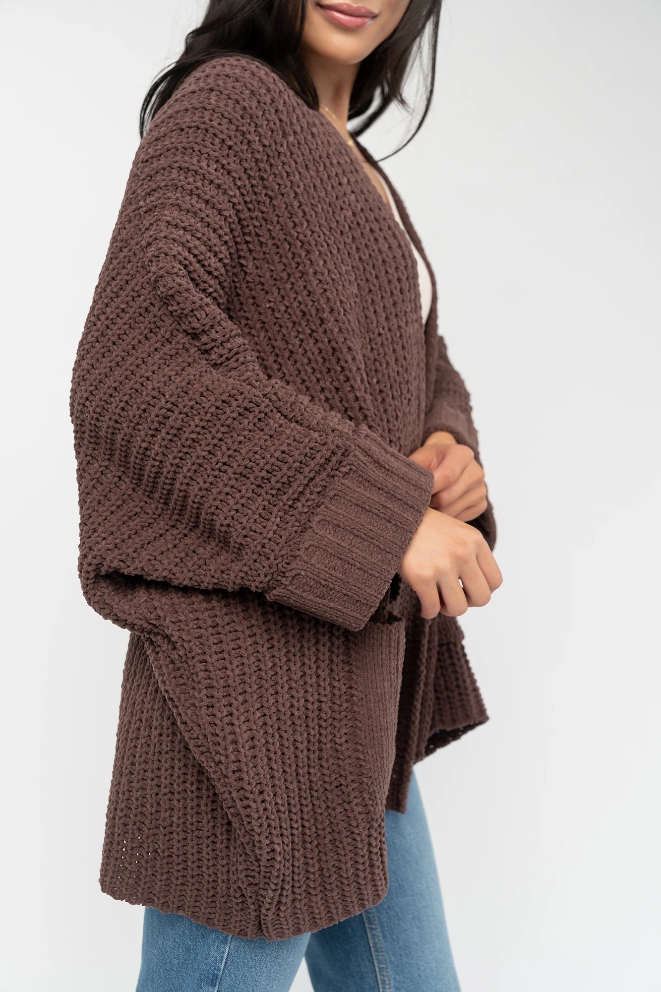 Cybele Oversized Cardigan | Dark Brown