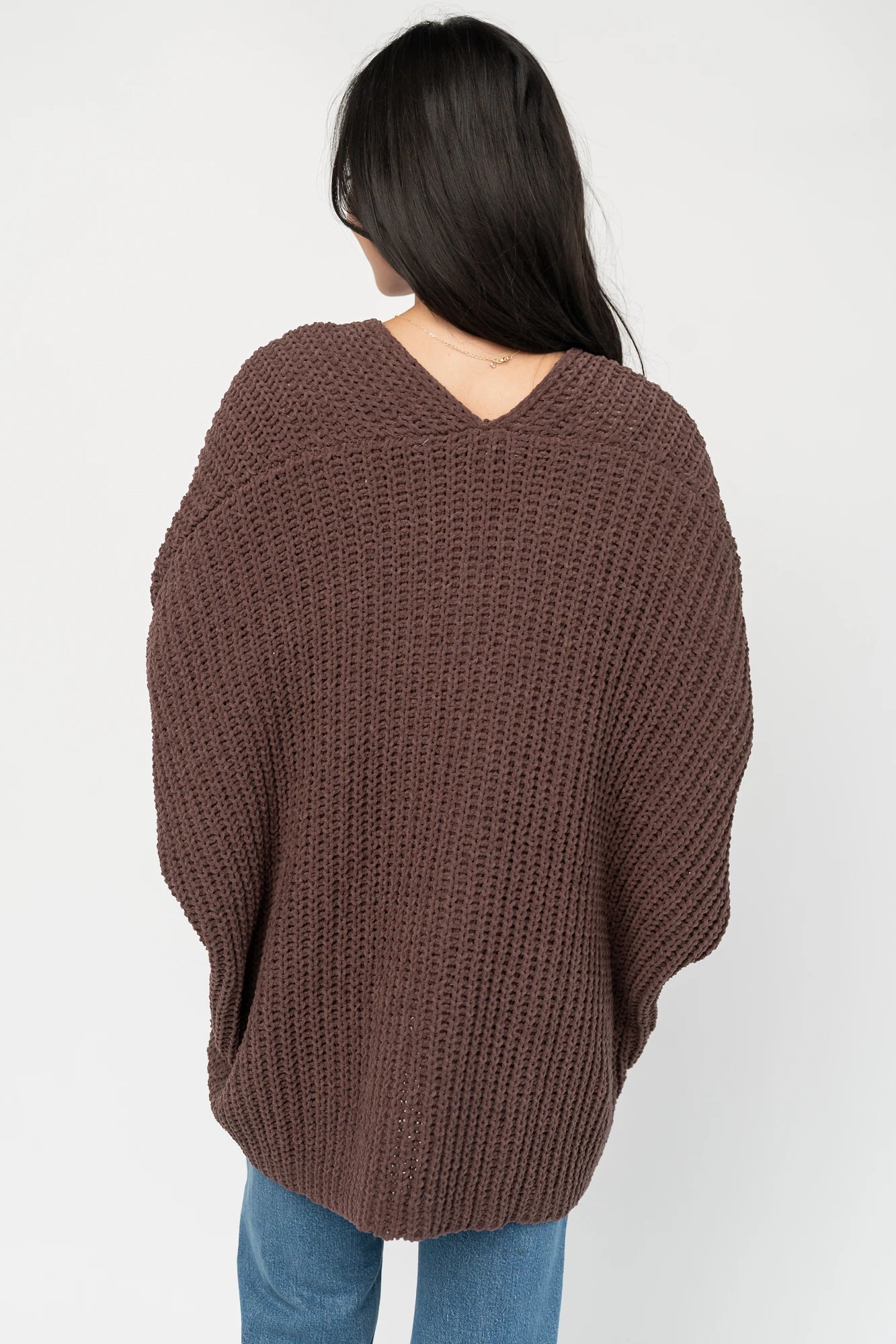 Cybele Oversized Cardigan | Dark Brown