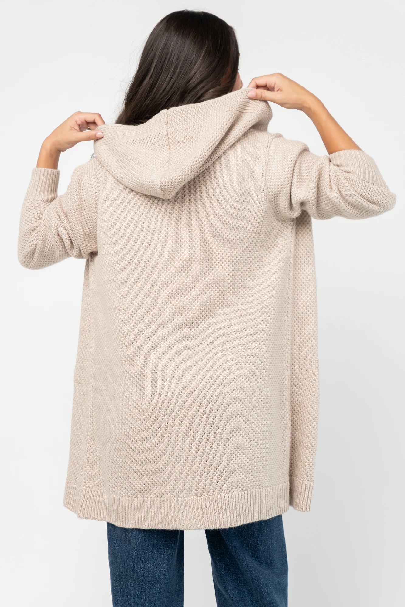 Katrine Hooded Cardigan | Oatmeal