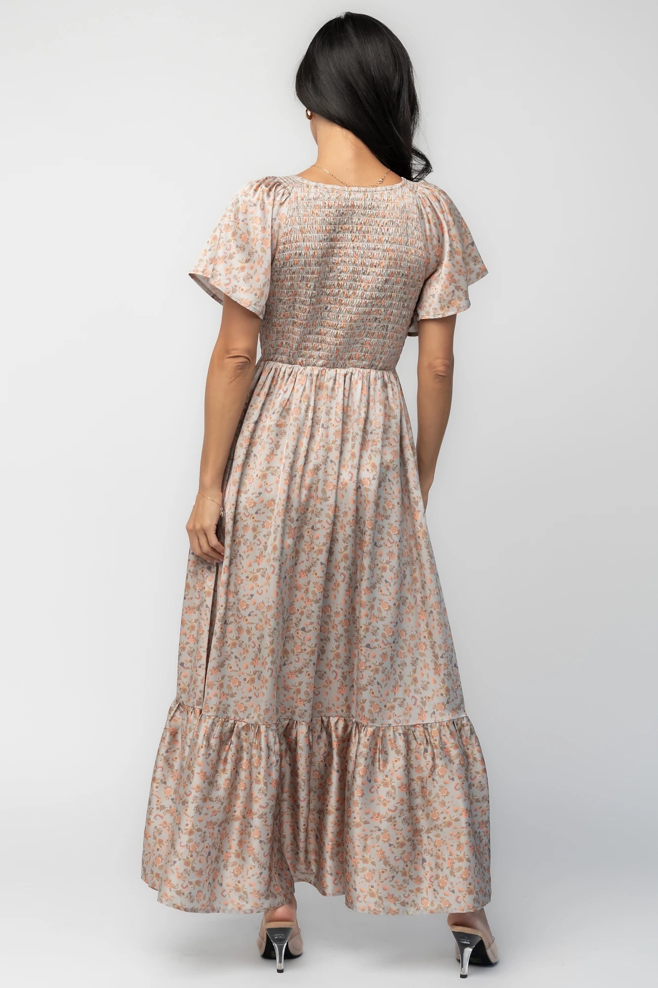 Rosie Smocked Dress | Sage Floral