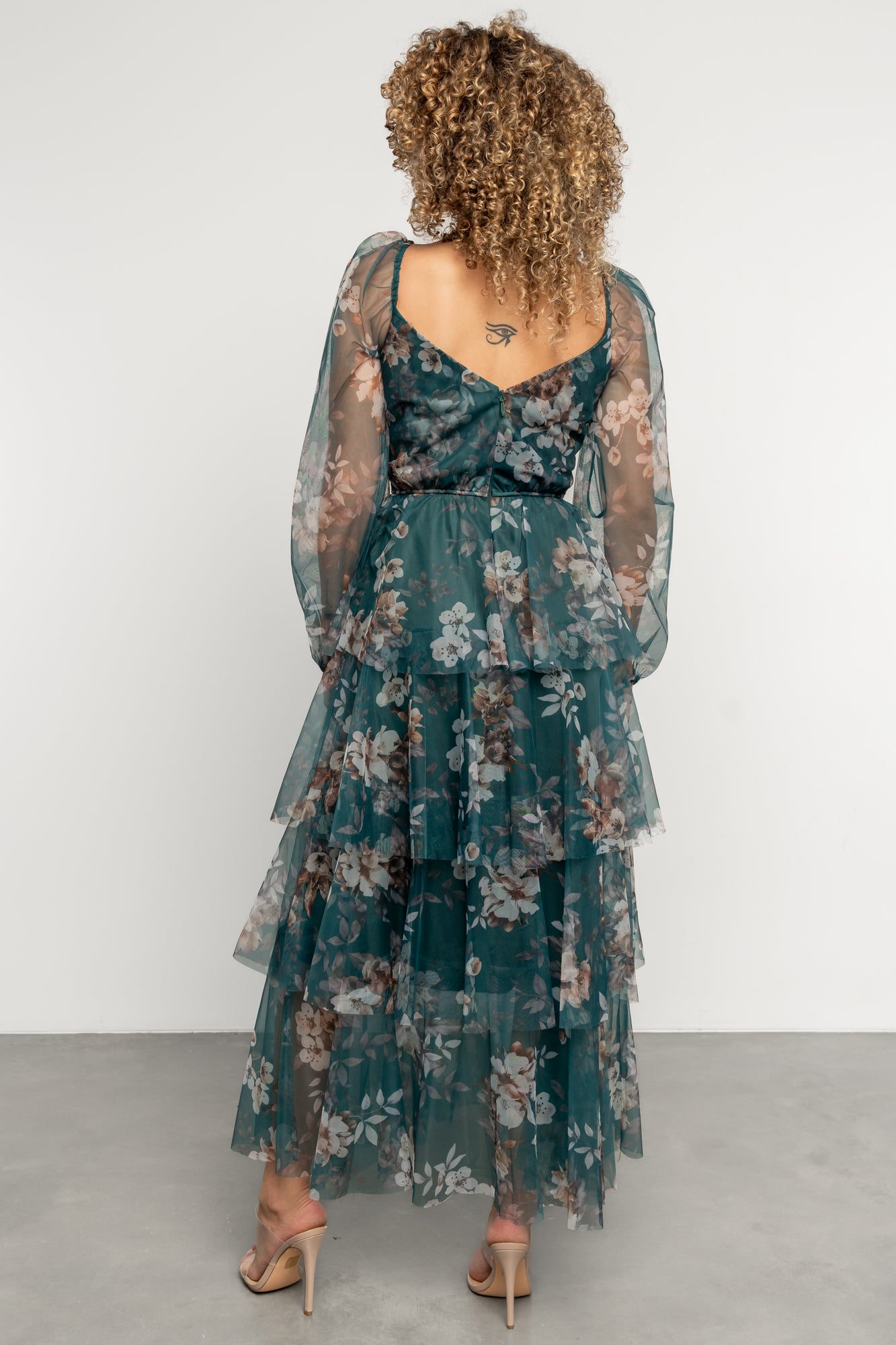 Tessa Tiered Maxi Dress | Green Floral
