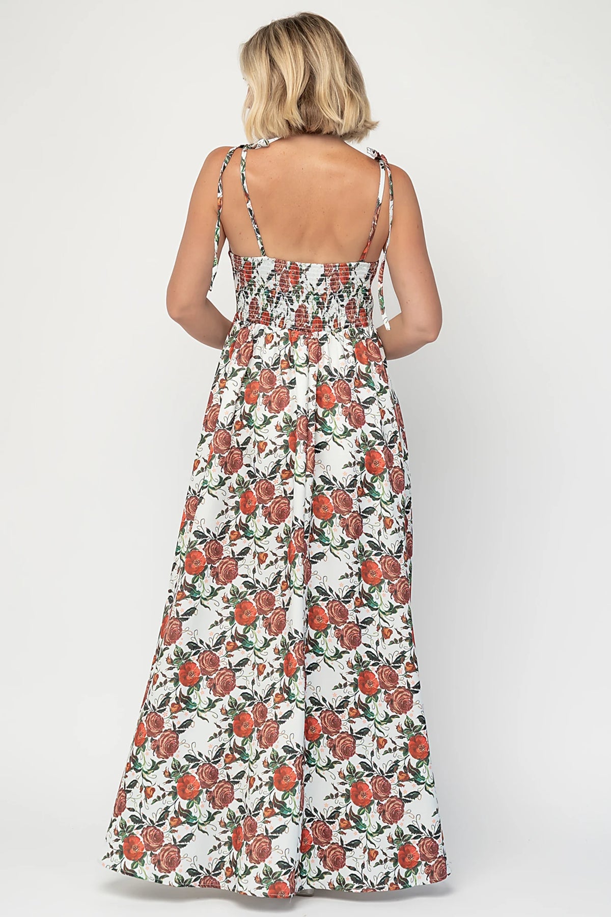 Nadine Maxi Dress | Red + Green Floral