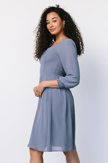 Elise Short Dress | Whisper Blue