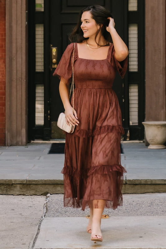 baltic born lace dress Baltic Born Womens Summerlin Lace Top Maxi Dress | Dusty Mauve