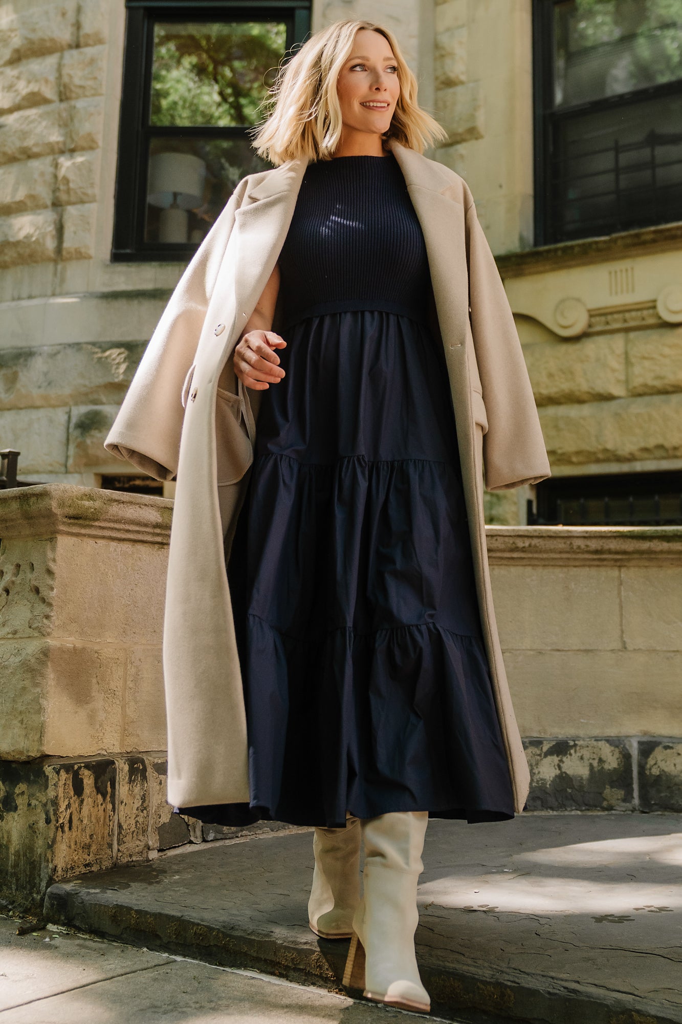 Anderson Double Breasted Coat | Natural