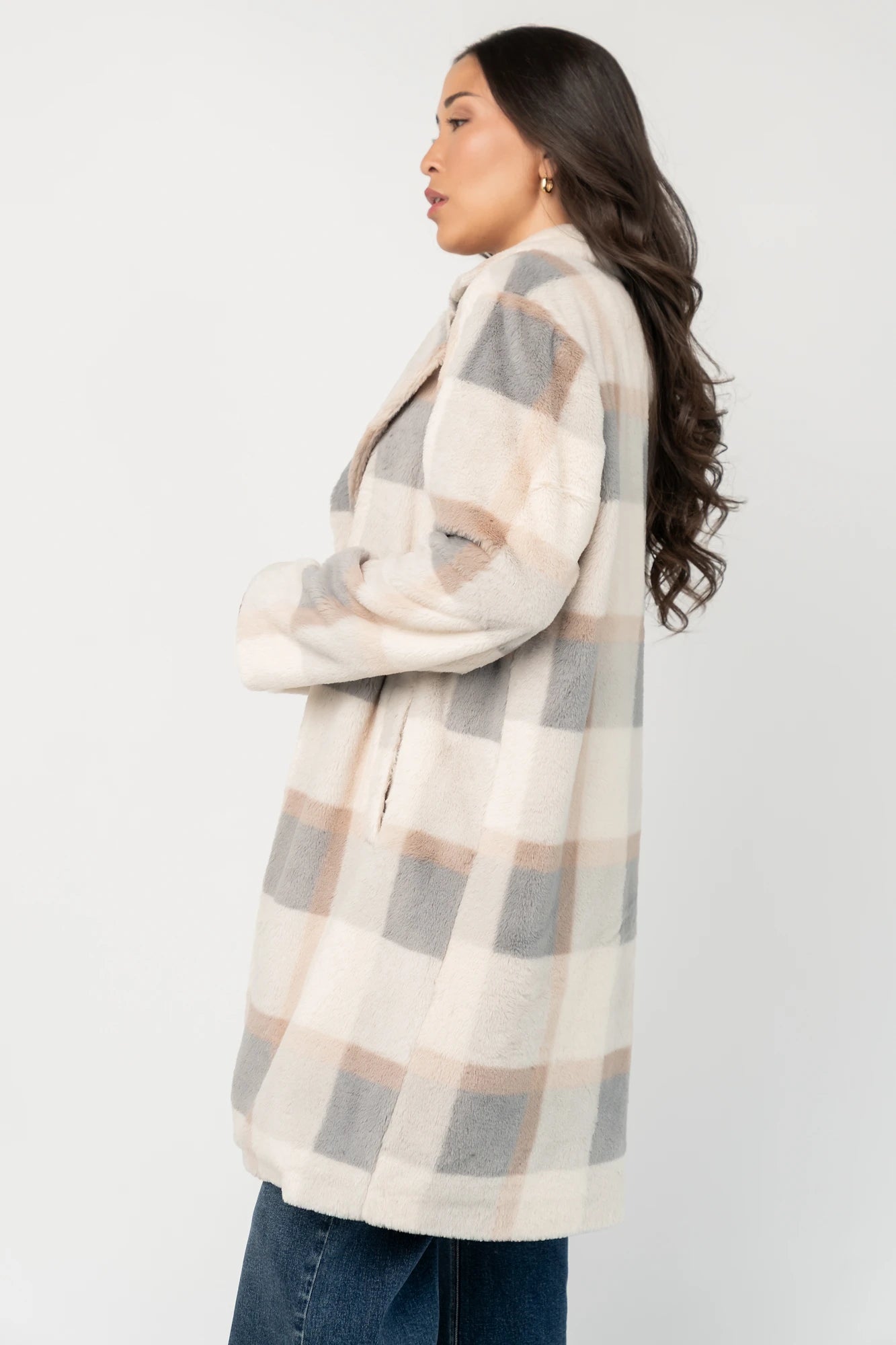 Marjorie Coat | Natural Plaid
