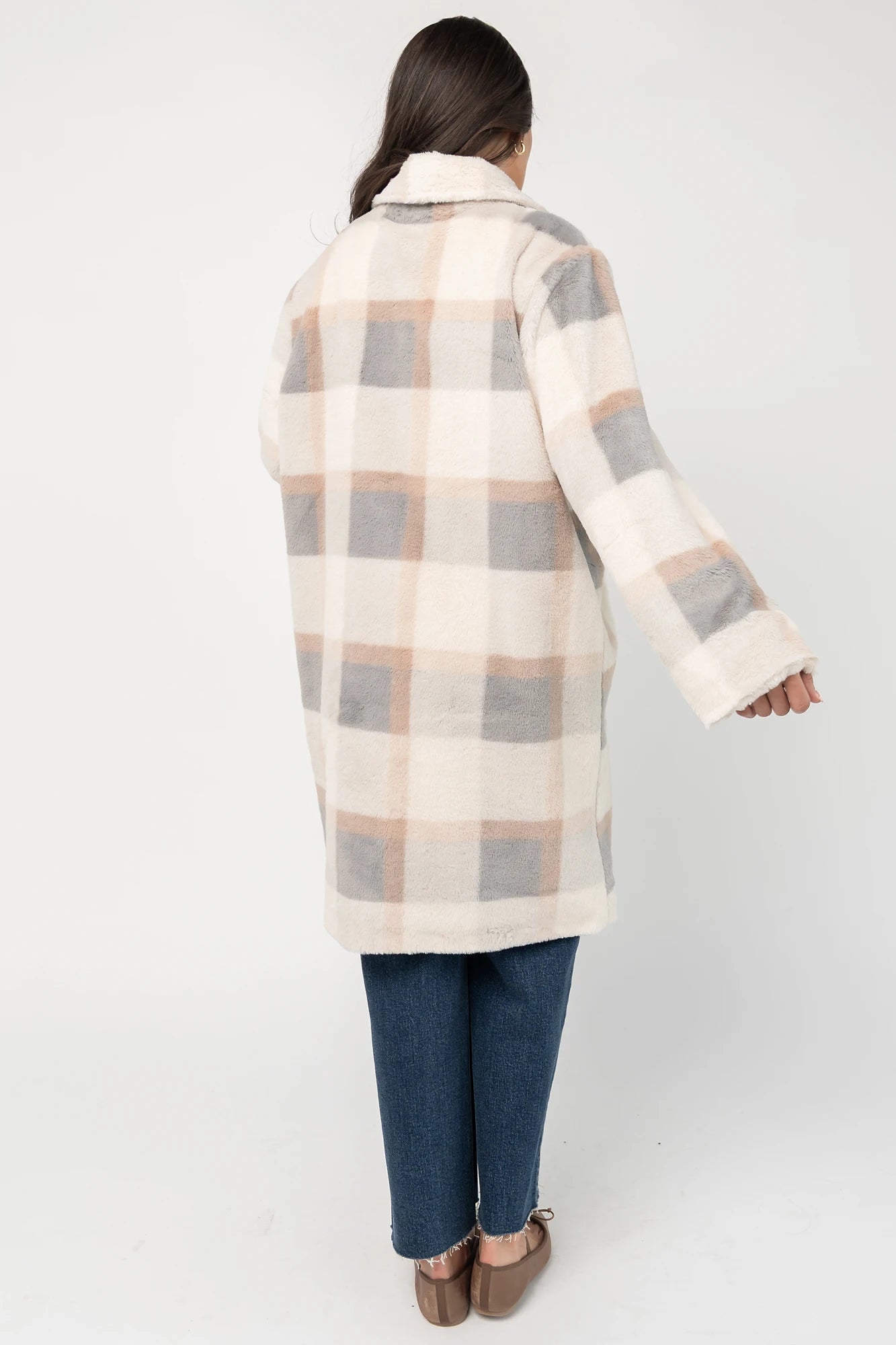 Marjorie Coat | Natural Plaid