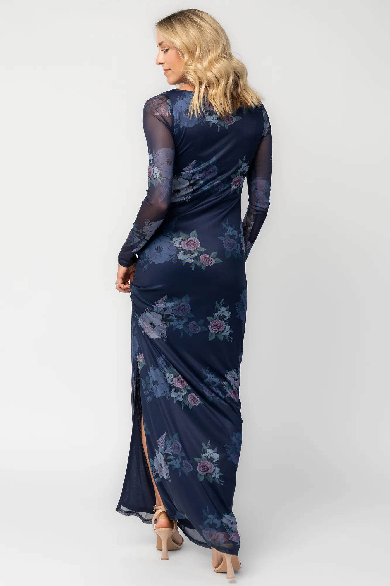 Baltic Born Womens Isadora Maxi Dress | Dark Blue Floral